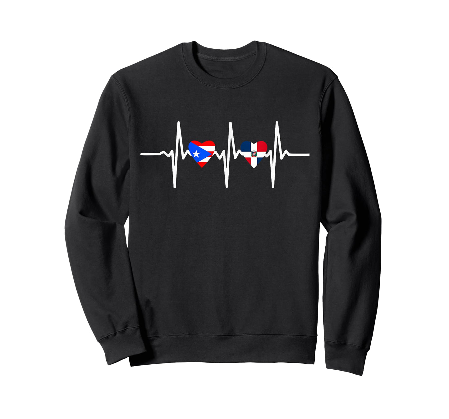 Half Dominican and Puerto Rican Rico Flag DominiRican Heart T-Shirt
