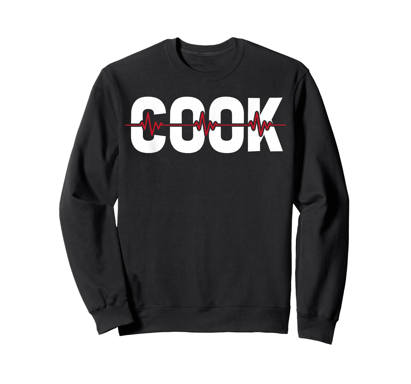 Cooking Cook Chef Culinary Gastronomy - Line Ekg Heartbeat T-Shirt