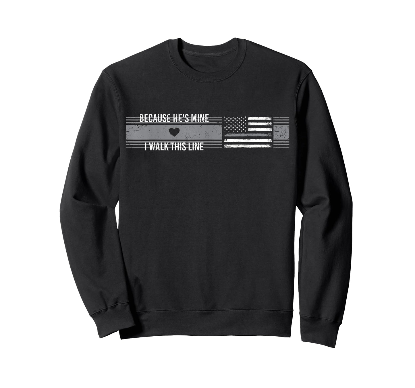 Because He's Mine I Walk This Line Corrections Gift for Wife T-Shirt