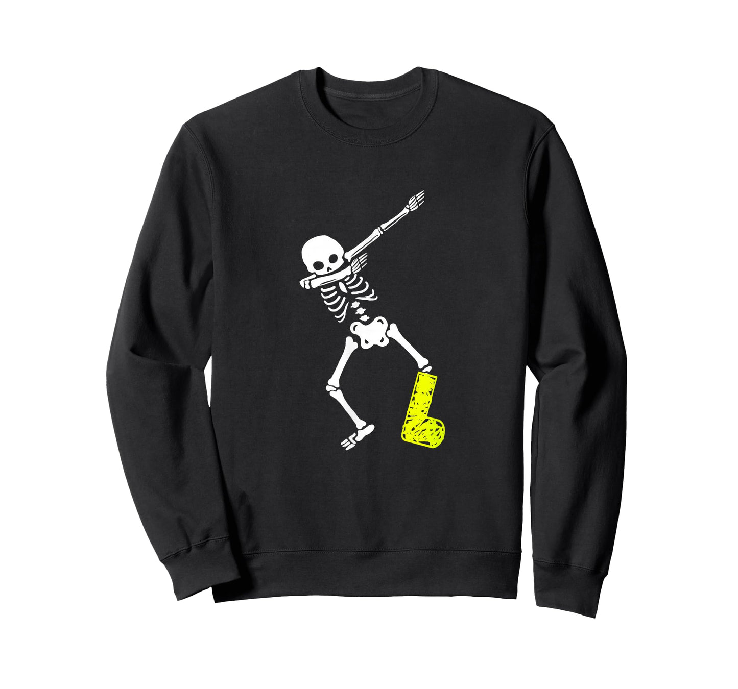 Funny Injury Dabbing Skeleton Broken Leg Kids Adult T-Shirt