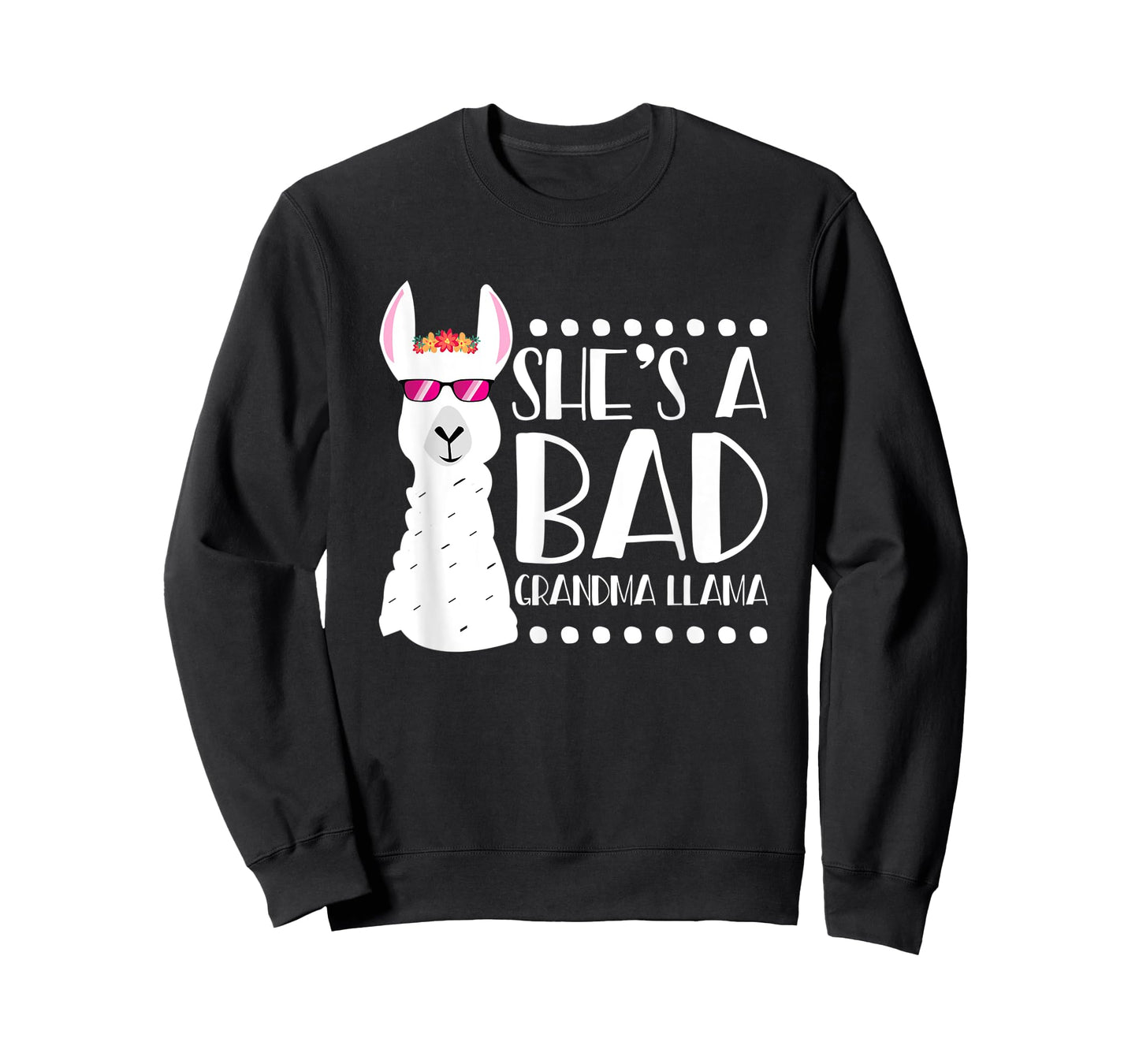 Alpaca Fan Design Funny She's A Bad Grandma Llama For Women T-Shirt