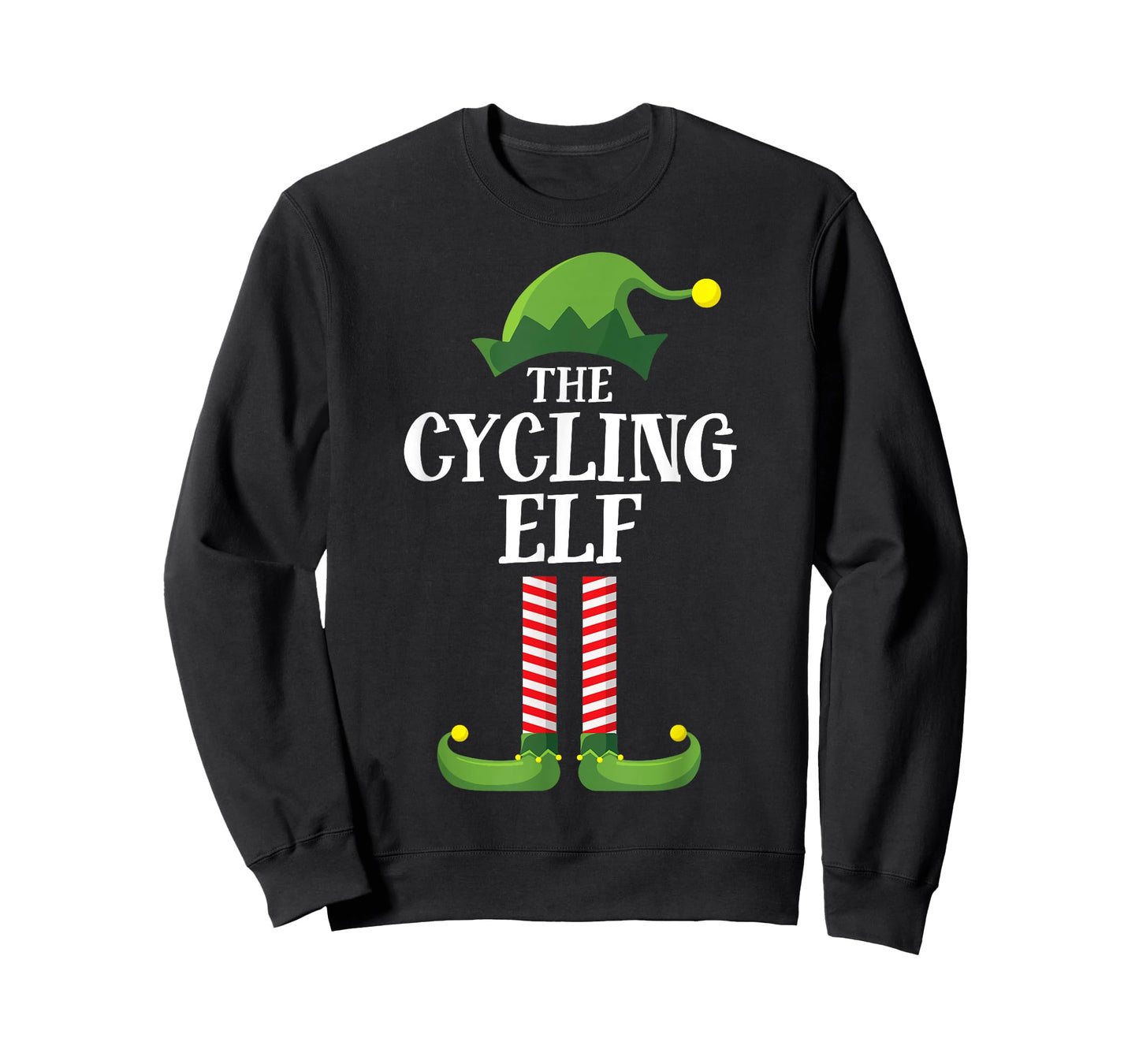 Cycling Elf Matching Family Group Christmas Party Pyjamas T-Shirt