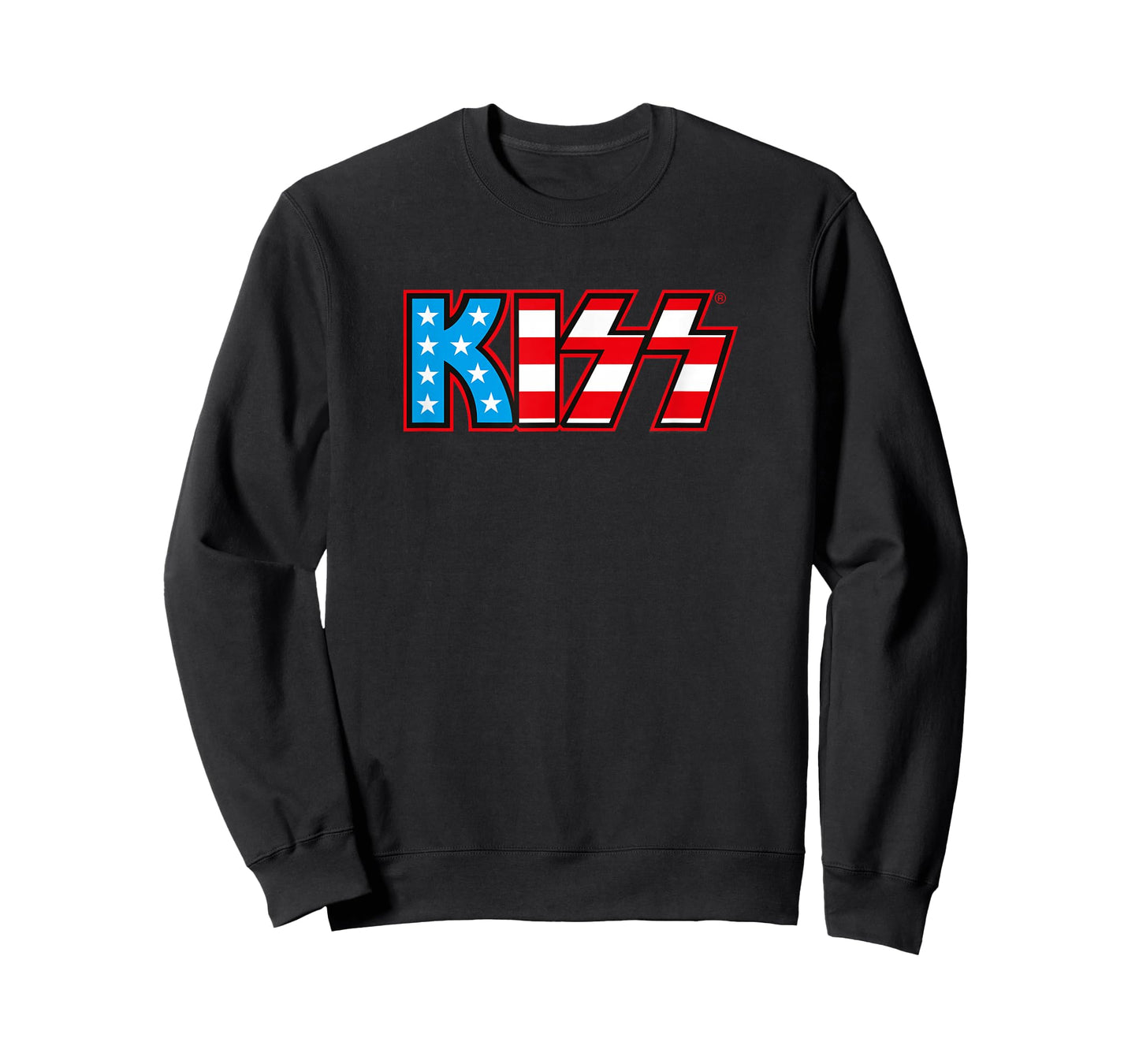 KISS unisex child Classic KISS USA Logo T Shirt, Black, Small US