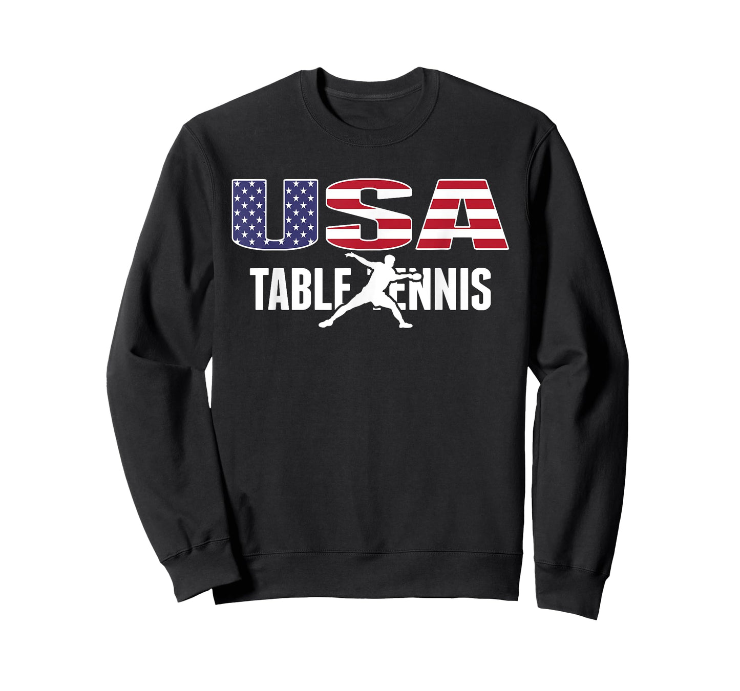 Proud America Table Tennis Lovers Jersey USA Flag Ping Pong T-Shirt