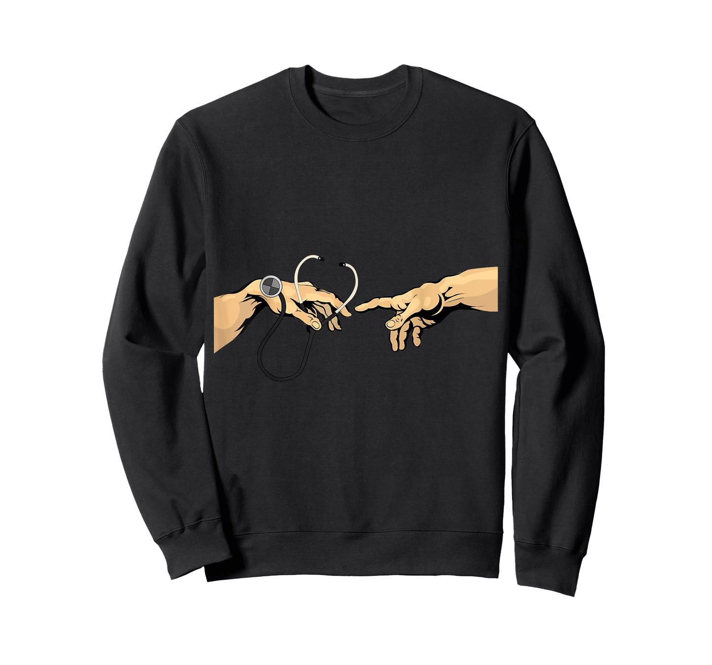 Creation of Adam Michelangelo Doctor Hospital stethoscope T-Shirt