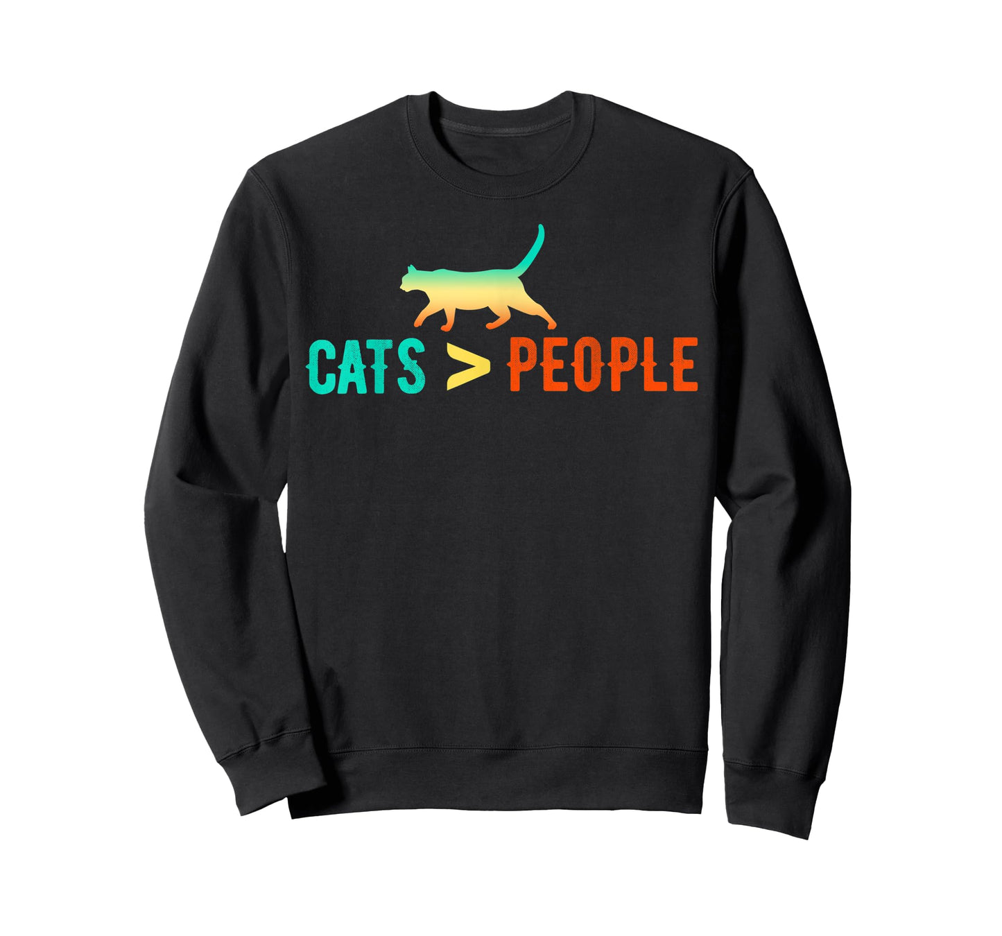 Cats are Greater or Better than People Introvert Design T-Shirt