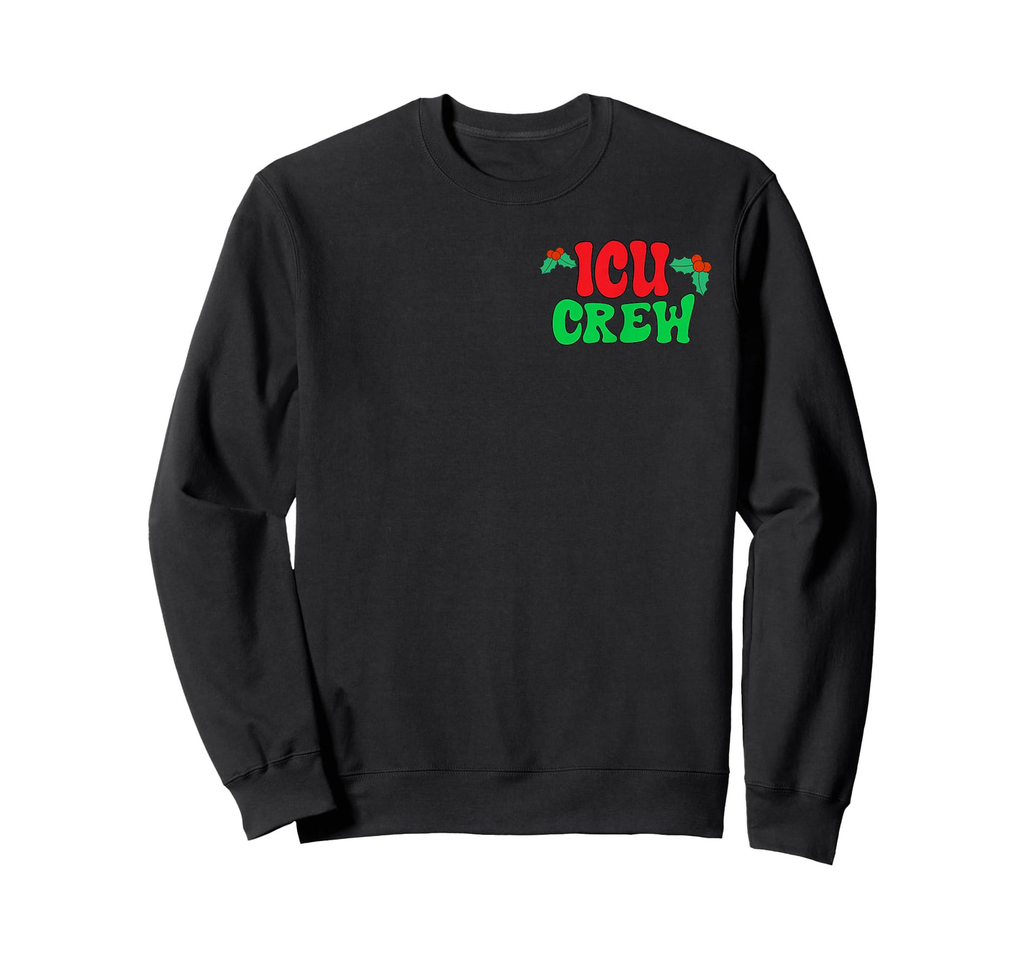 (2 Sided) Nurse Christmas Intensive Care Unit ICU Crew Nurse T-Shirt