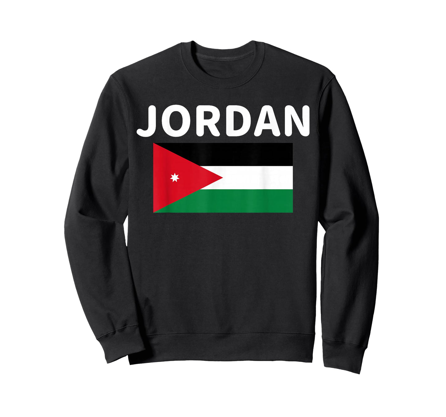 Jordan, Jordanian Country Flag Print T-Shirt