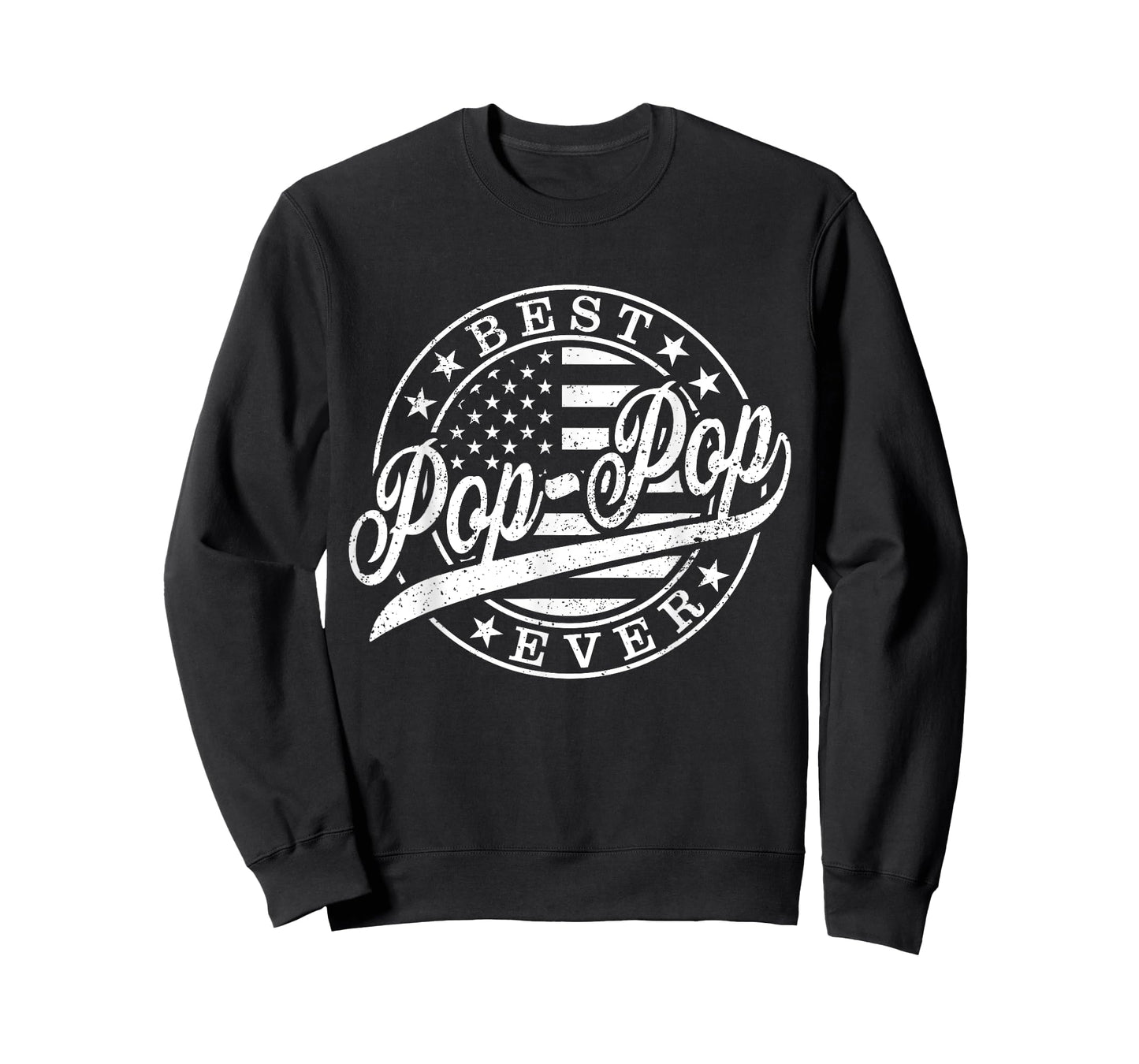 Best Pop Pop Ever American US Flag Funny Grandpa Fathers Day T-Shirt