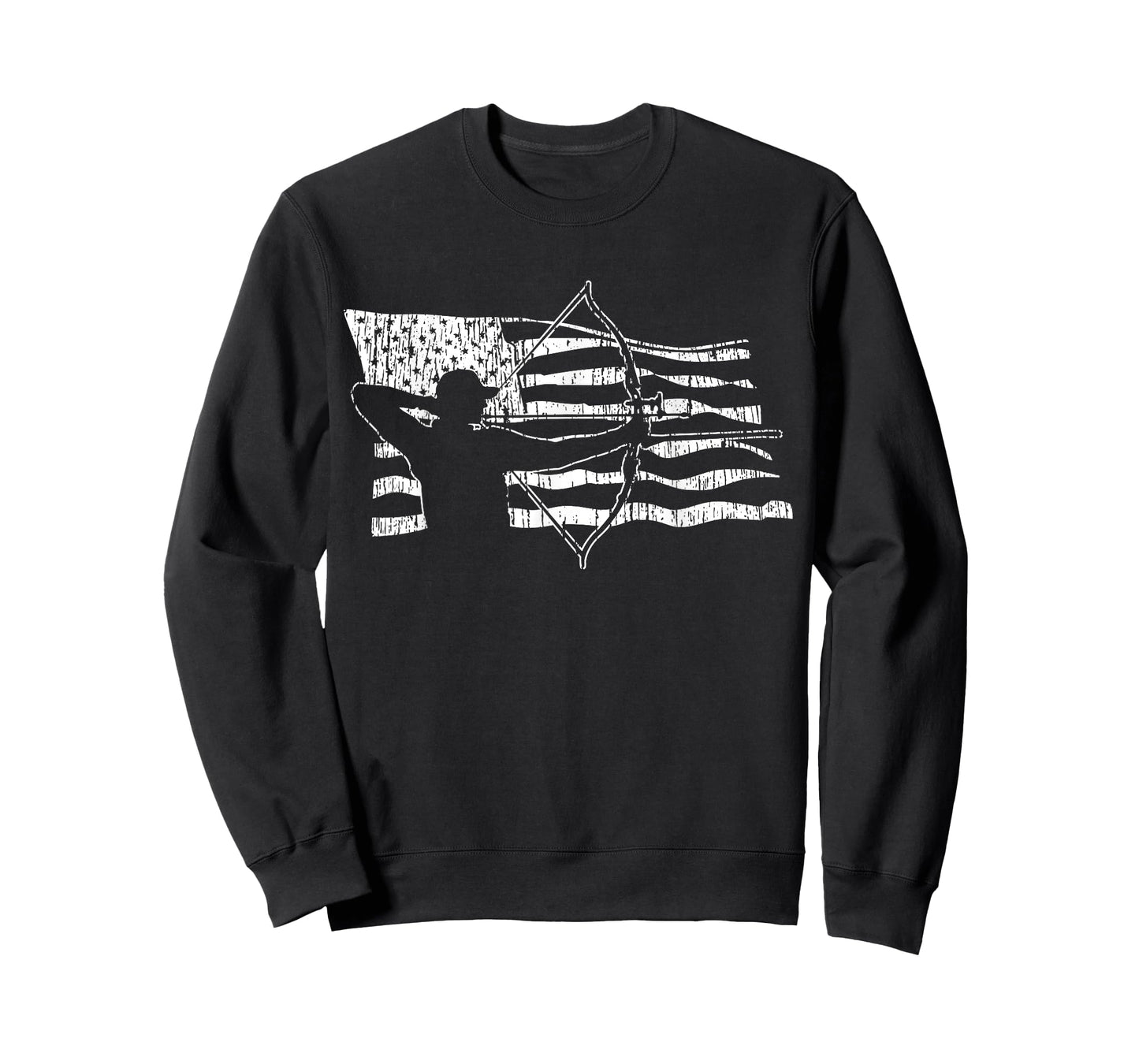 Bow Hunting American Flag Archery Patriotic Bow Hunter Gift T-Shirt for Women Men
