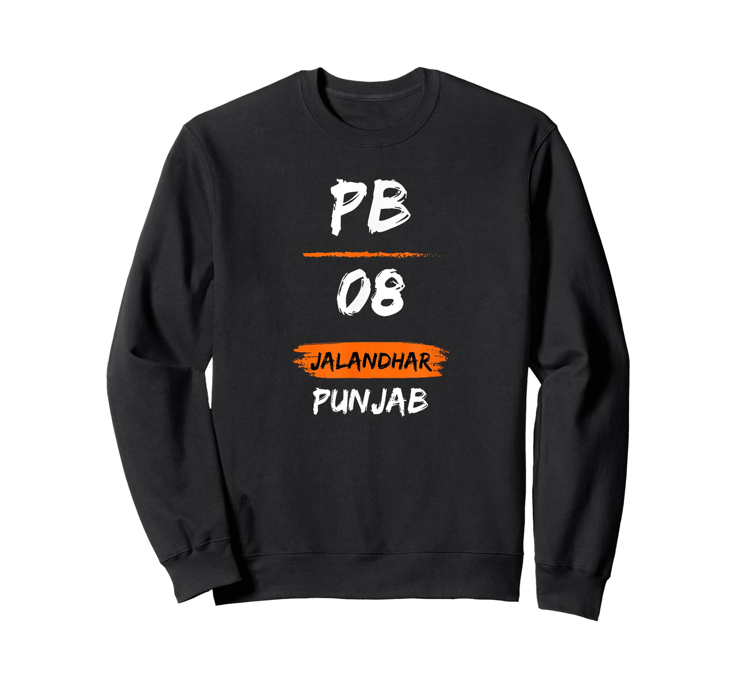 Jalandhar PB08 Car Number Funny Punjab Graphic Mens Punjabi T-Shirt
