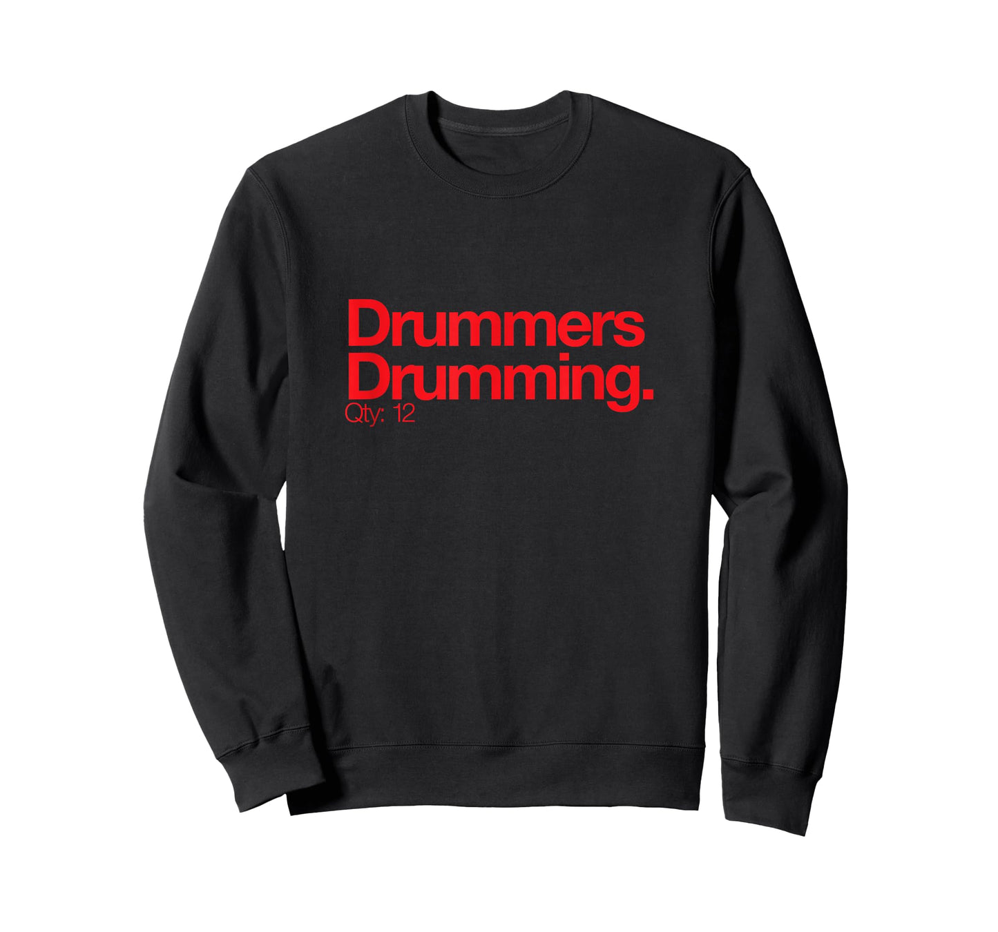 Drummers Drumming Q12 Minimalist 12 Days Of Christmas T-Shirt