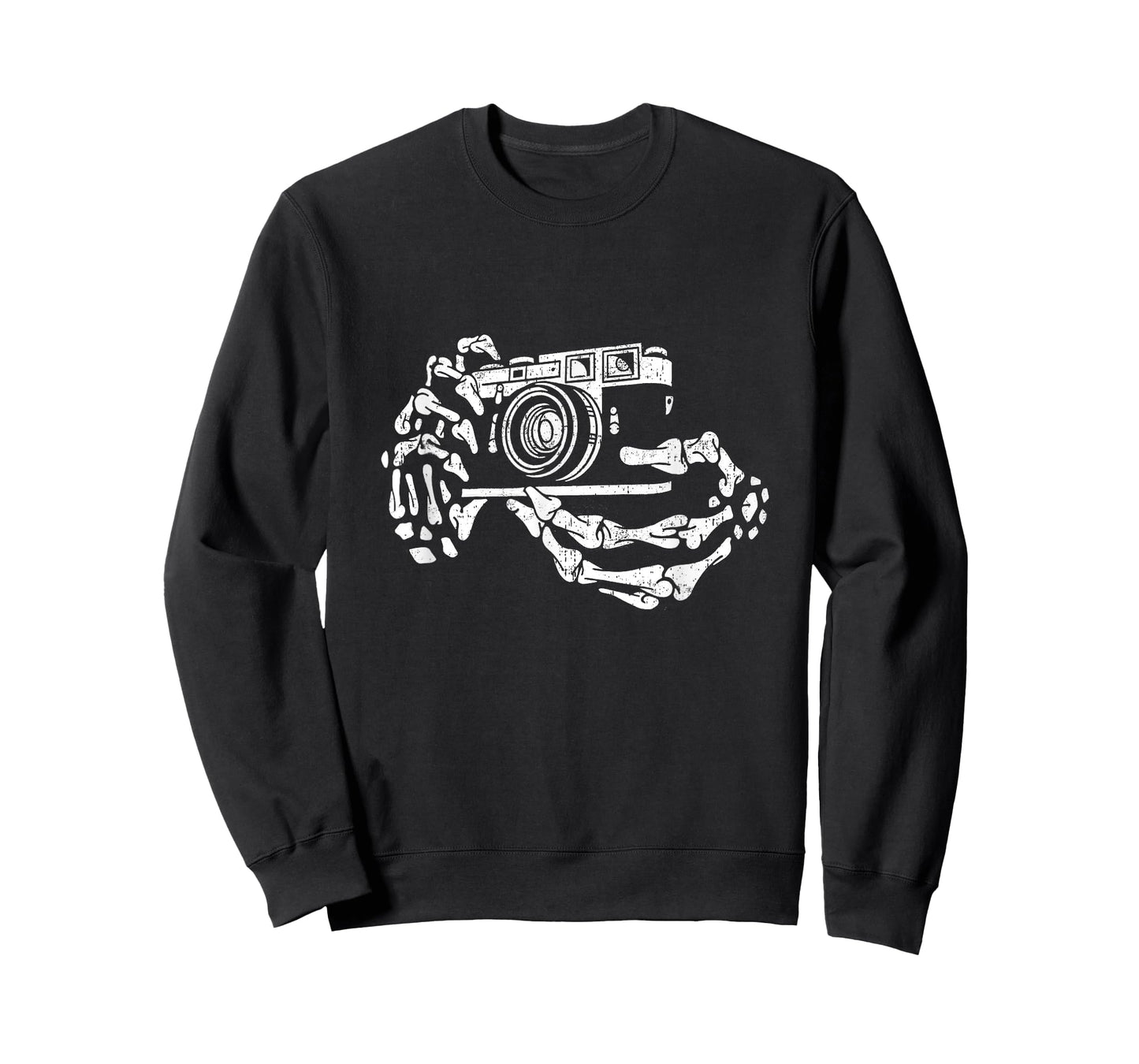 Skeleton Photographer Hand Funny Costume Halloween T-Shirt