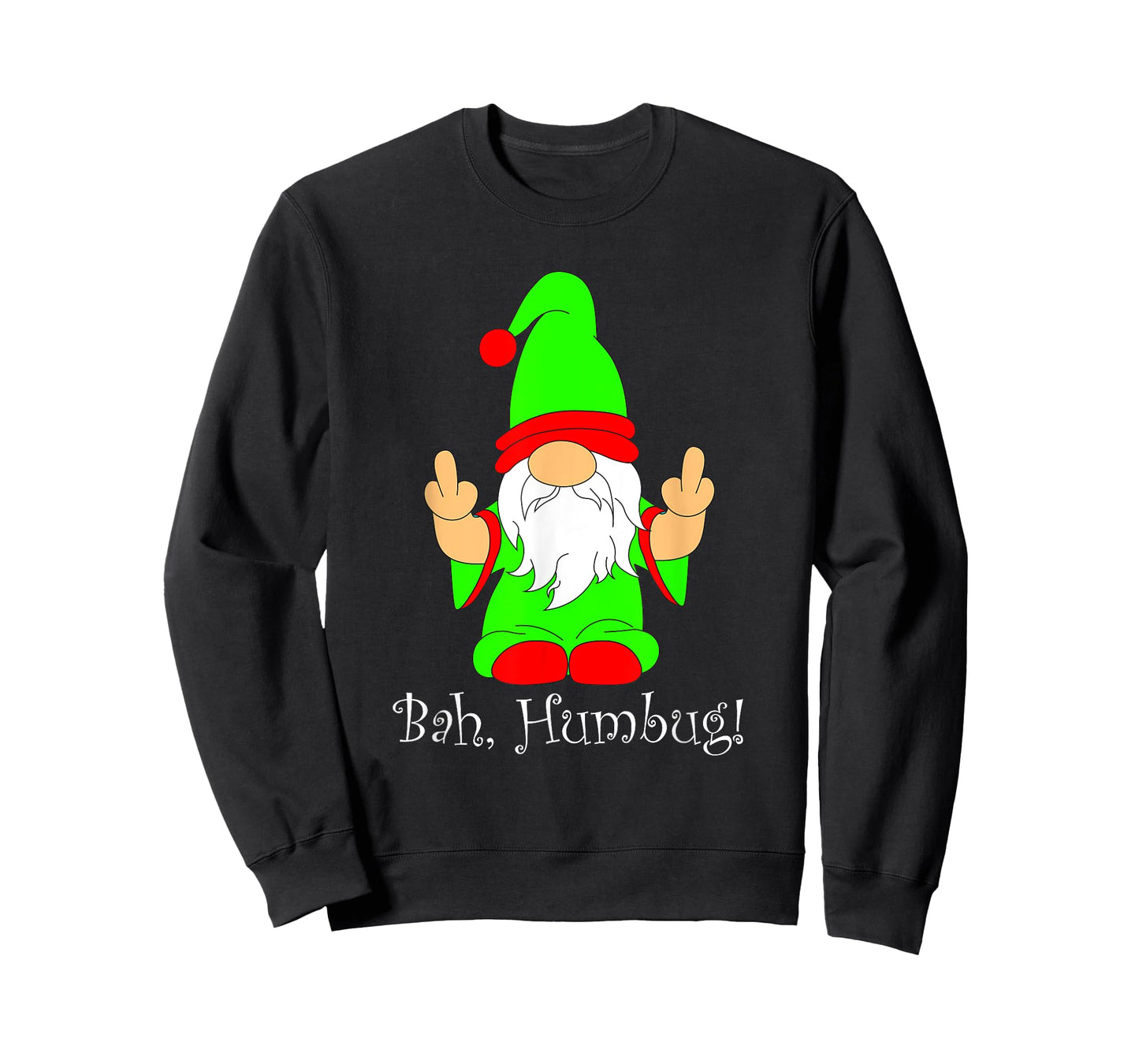 Bah Humbug, Funny Grumpy Christmas Scrooge Gnome T-Shirt