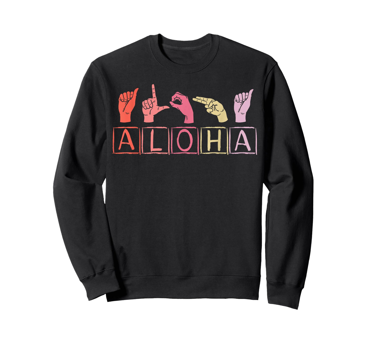 Aloha Hand Sign Language American ASL Teacher Hawaiian Men Women T-Shirt
