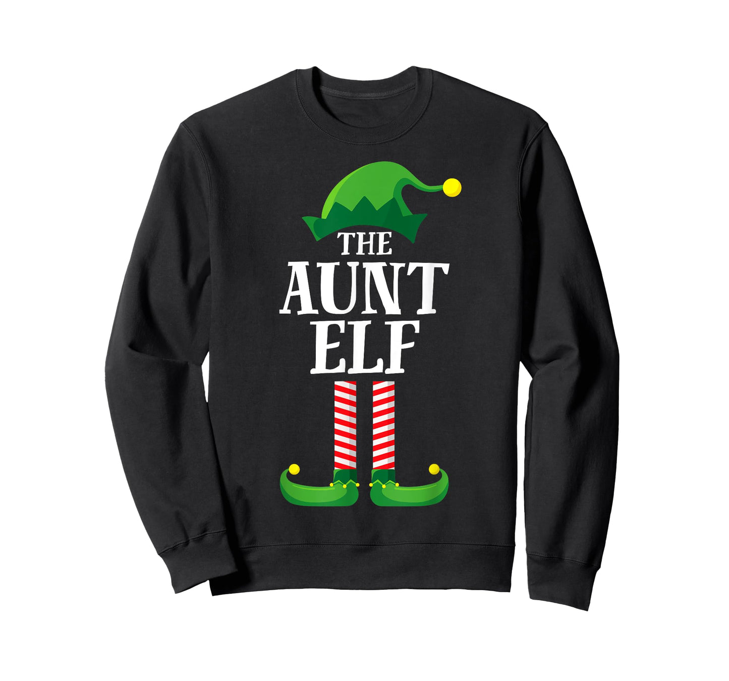 Aunt Elf Matching Family Group Christmas Party Pyjamas T-Shirt