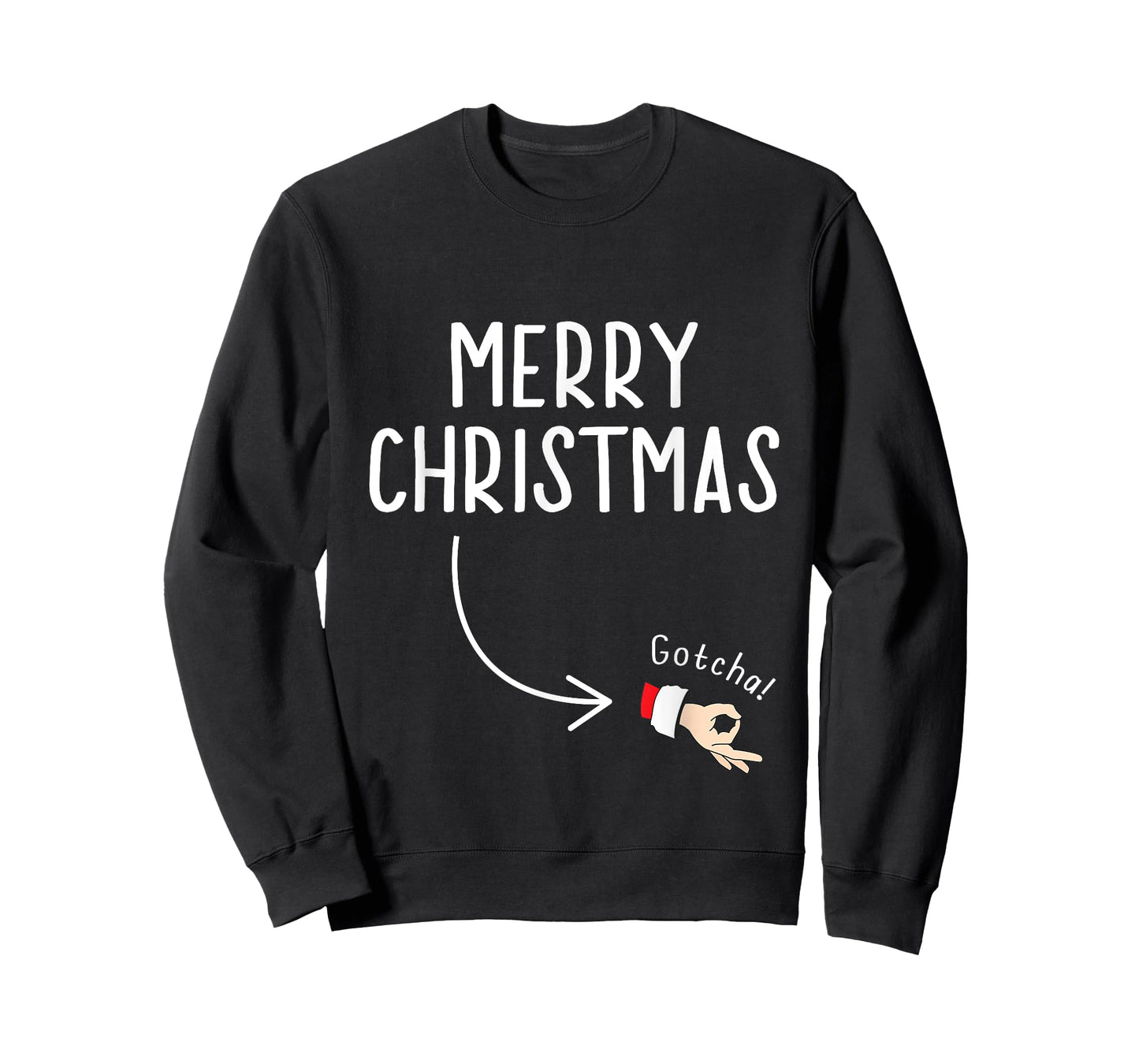 Circle Game Ok Hand Santa Merry Christmas T-Shirt