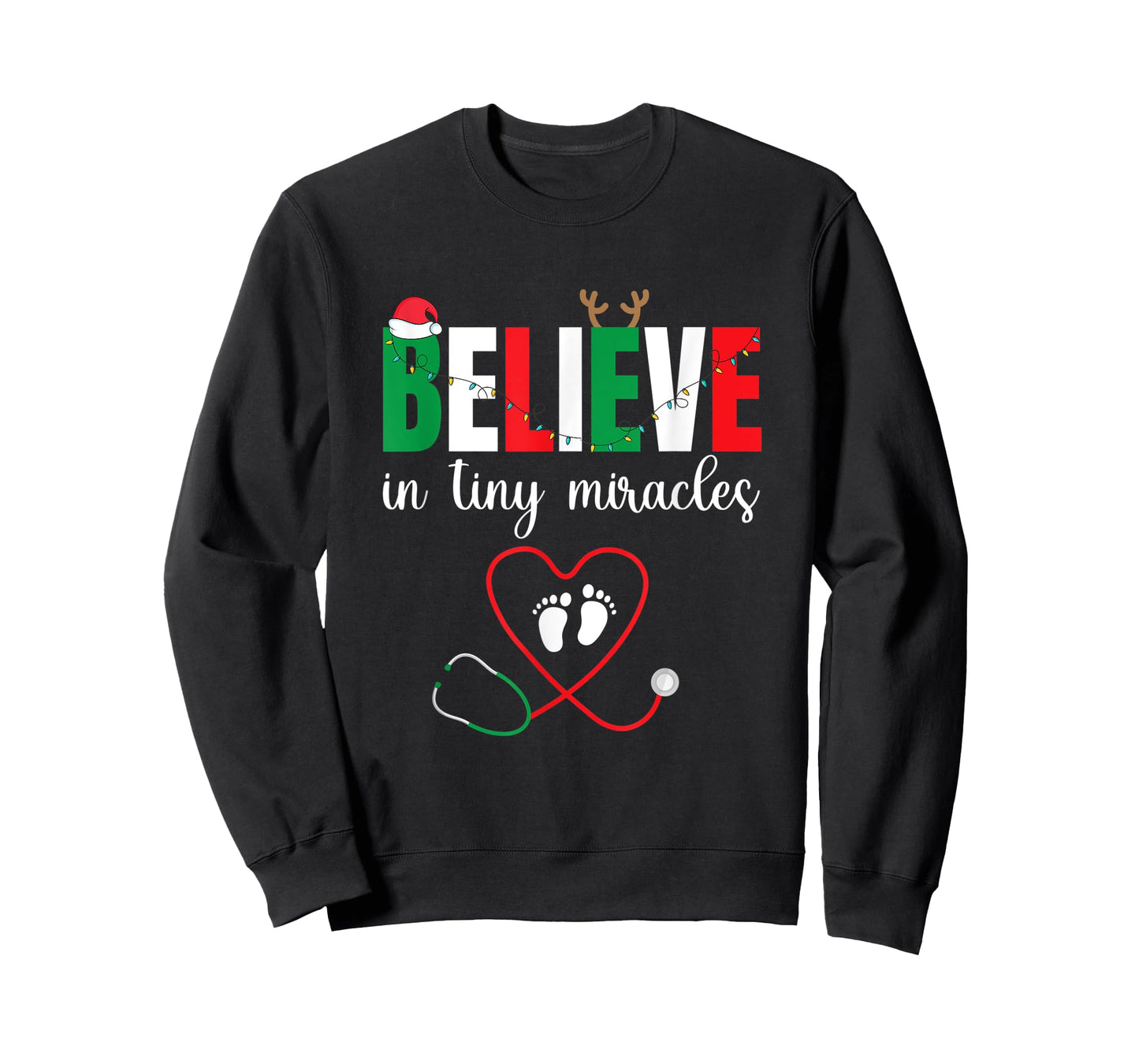 Christmas Baby Delivering - Cute Believe In Tiny Miracles T-Shirt