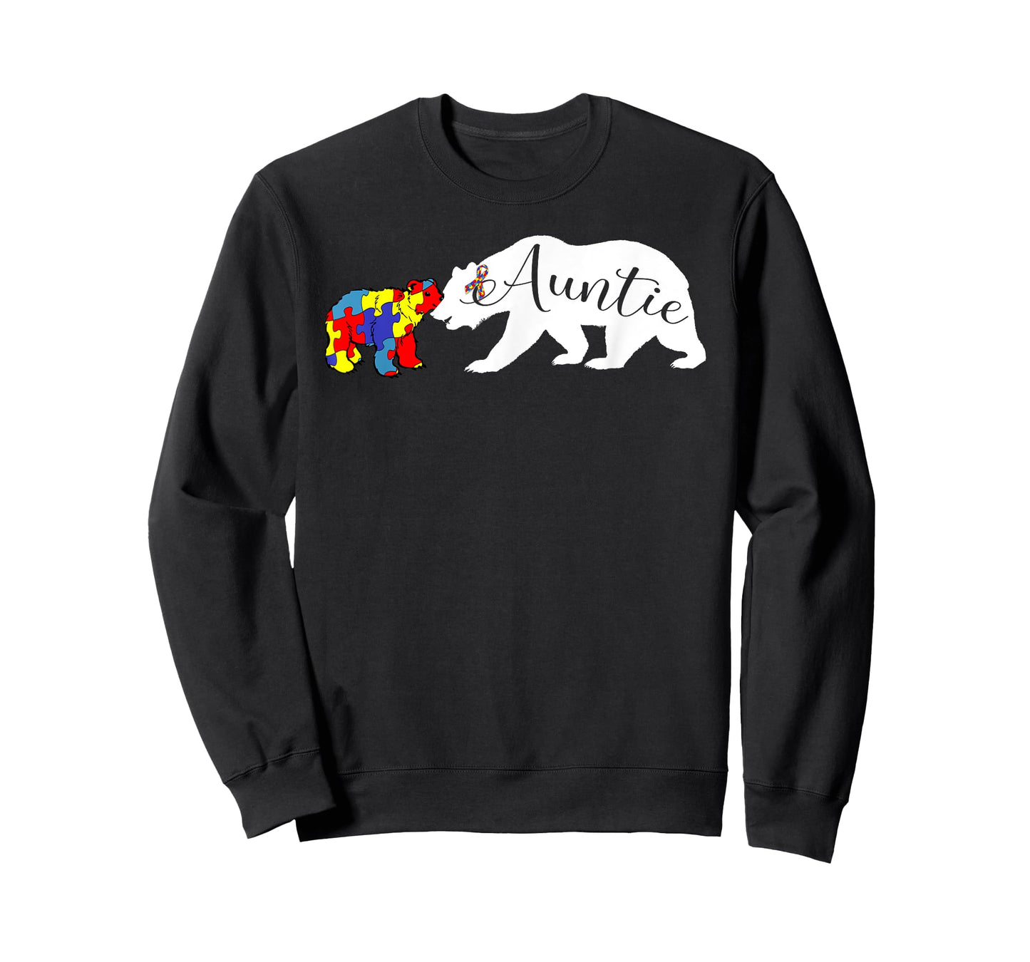 Auntie Bear Autism Awareness T-Shirt Aunt Women Gift T-Shirt