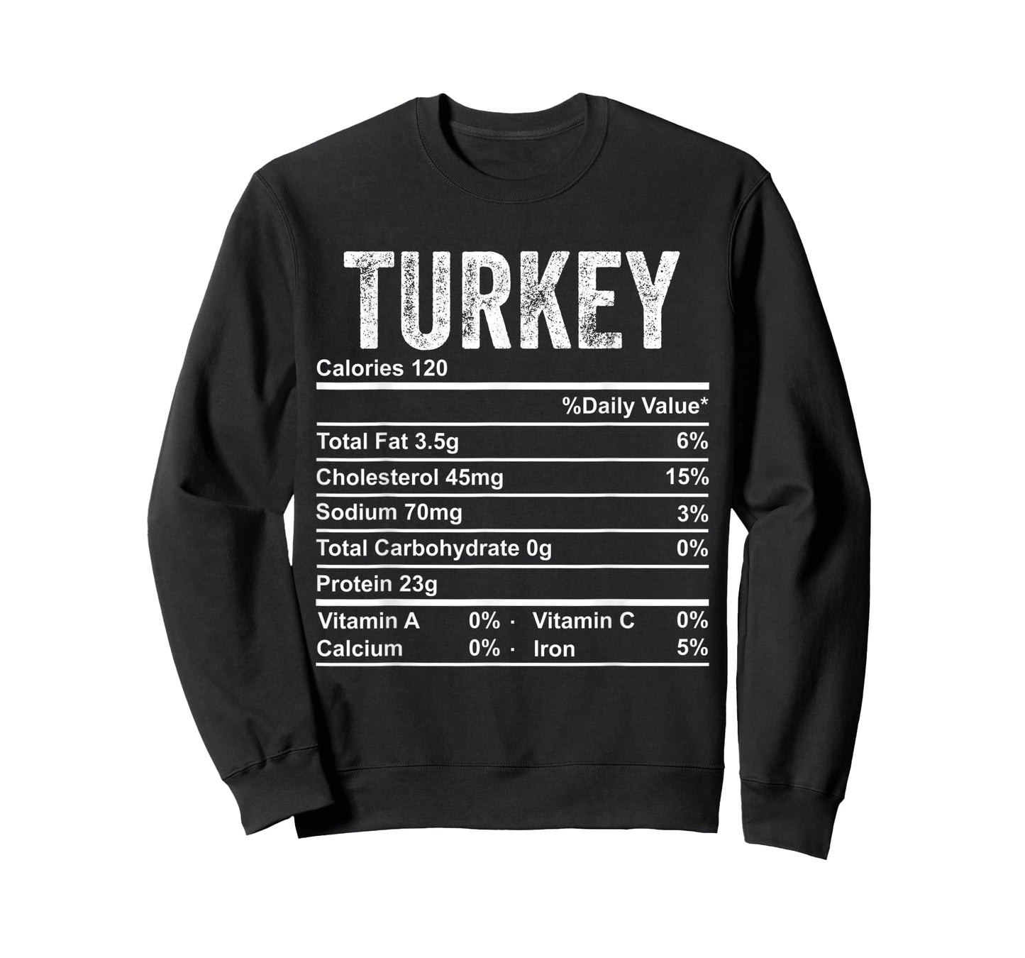 Turkey Nutrition Facts Thanksgiving Food Funny Gravy Turkey T-Shirt
