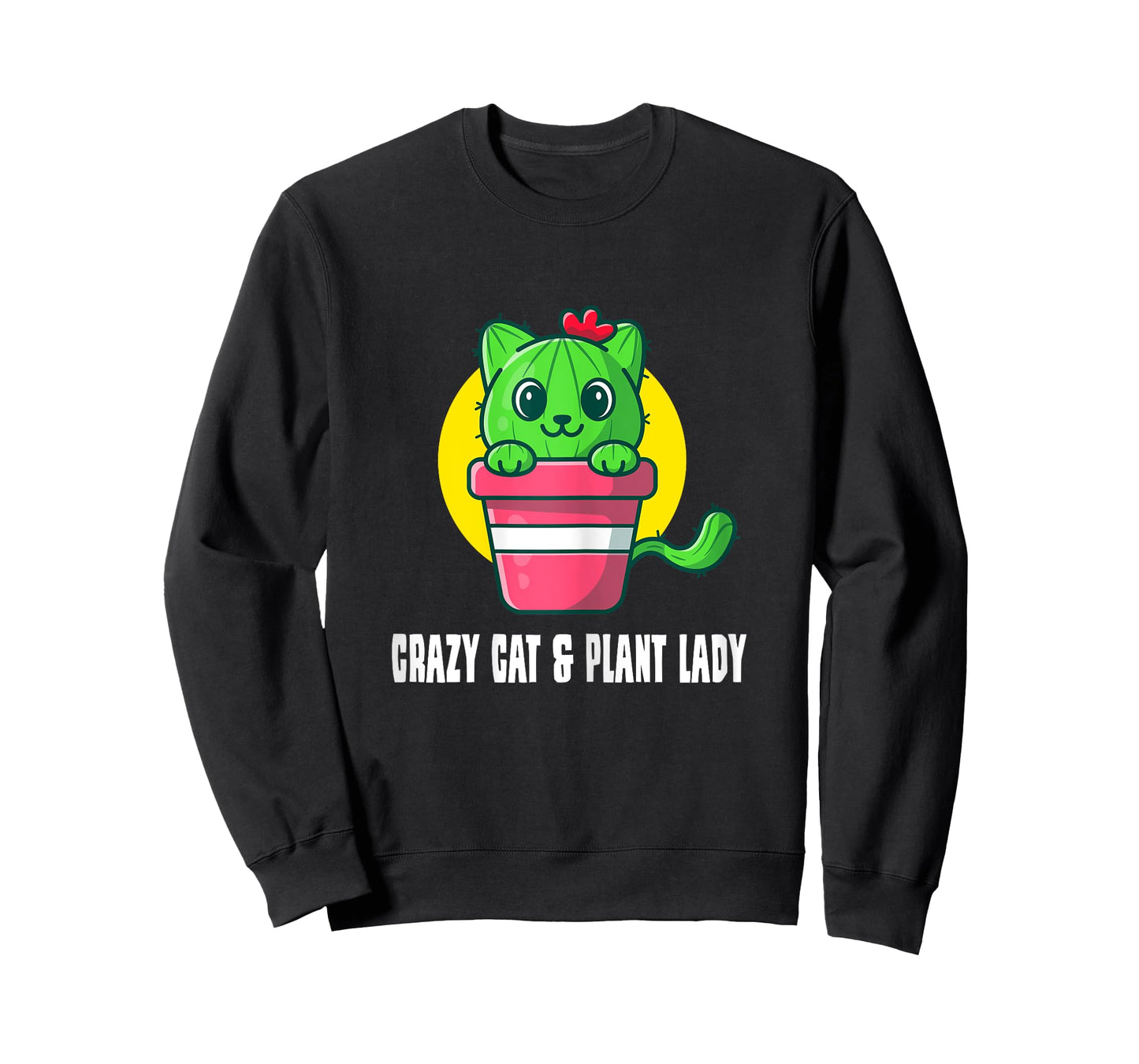 Crazy Cat & Plant Lady - Succulent Cactus Gardener Gardening T-Shirt