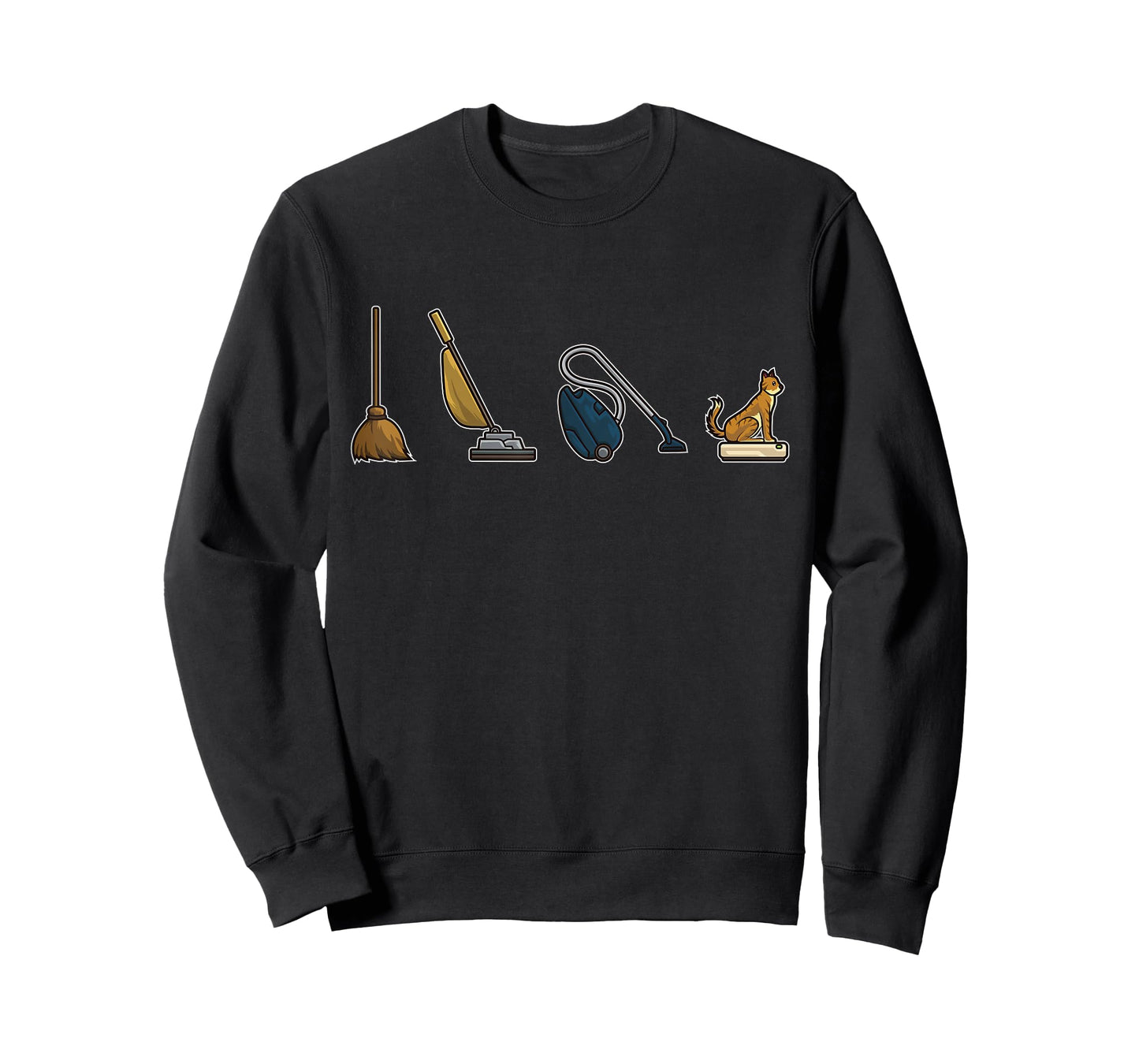 Evolution of Vacuum Cleaners Funny Cat Robot Vacuum Cleaner T-Shirt for Men Women Girls Kids