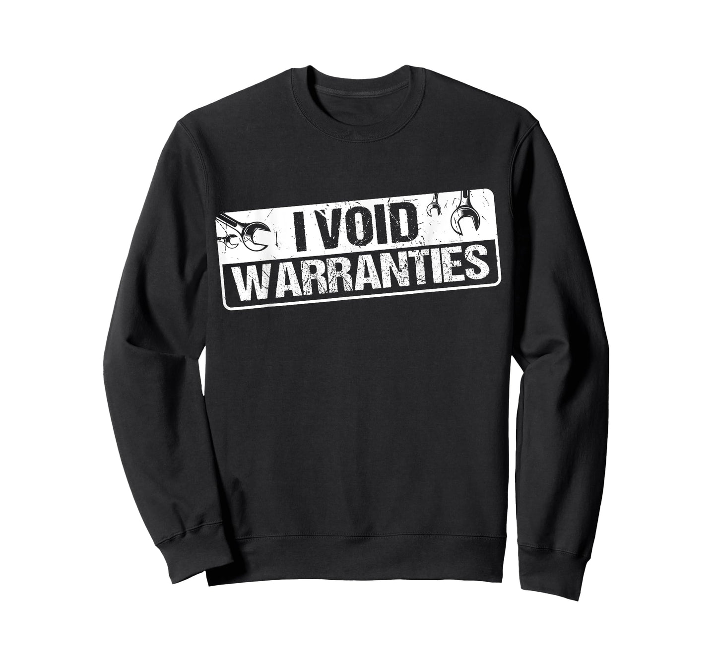 I Void Warranties T-Shirt - Black - Unisex-Adults - T-Shirt - Short Sleeve - Classic Fit - Adult, Unisex - S