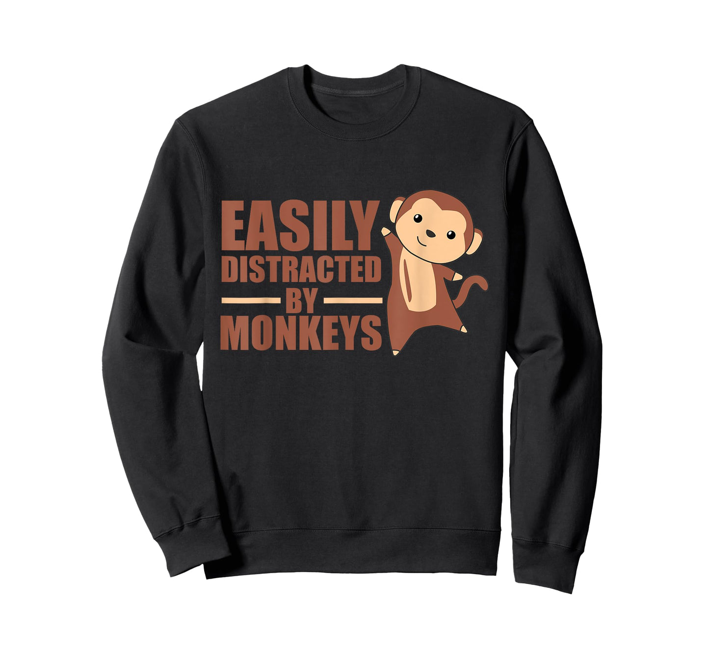 Easily Distracted By Monkeys - Cute Monkey T-Shirt
