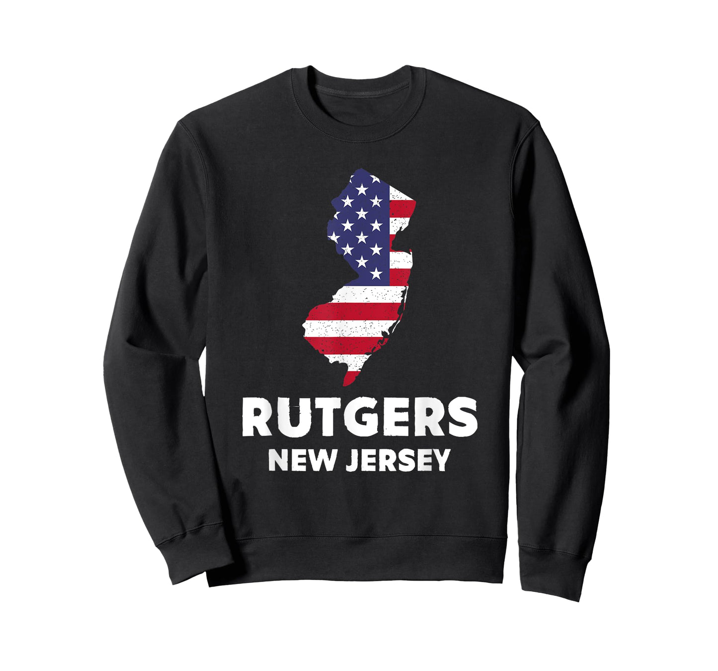 Distressed Patriotic USA Flag Rutgers, New Jersey T-Shirt for Women Men