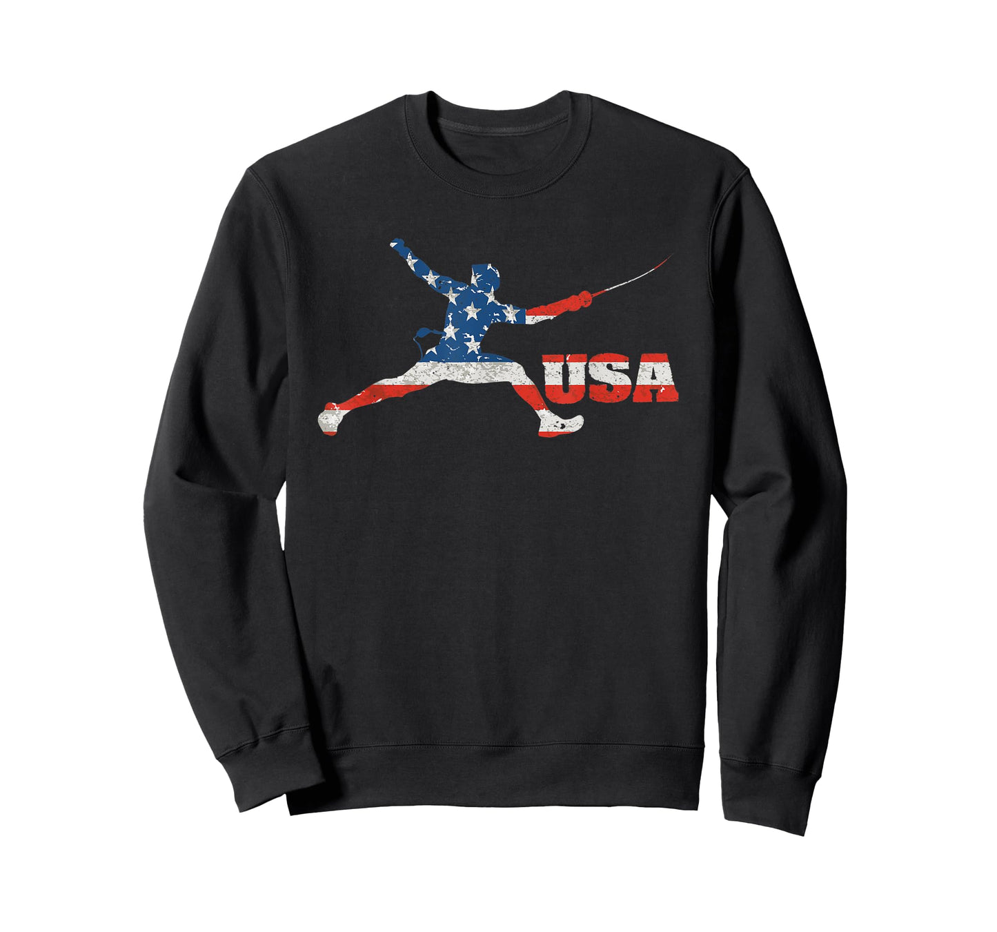 Fencing USA team American flag US Fencers epee men women T-Shirt