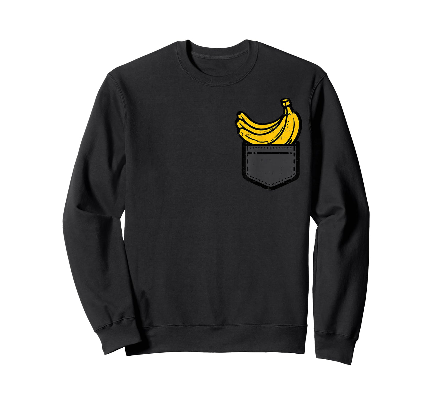Banana Bunch Pocket Funny Tropical Fruit Food Men Women Kids T-Shirt