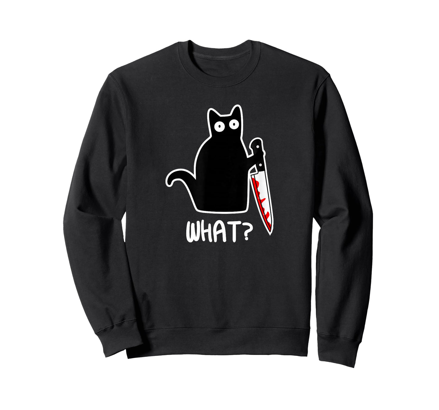 Joyouse Urban Style Murder Cat Gift T-Shirt - Unisex Adults - Black - Short Sleeve - Classic Fit - Cotton & Polyester - Machine Wash