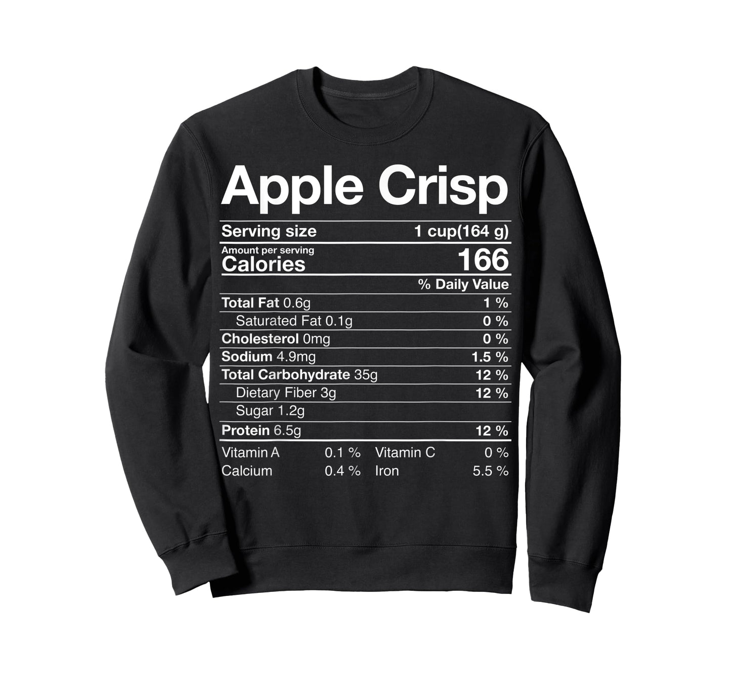 Apple Crisps Nutritional Fact Christmas Thanksgiving Gift T-Shirt