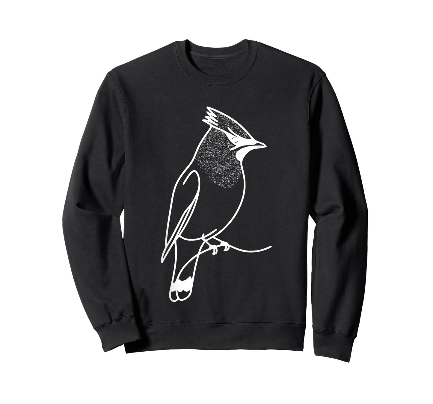 Line Art Bird & Ornithologist Cedar Waxwing T-Shirt