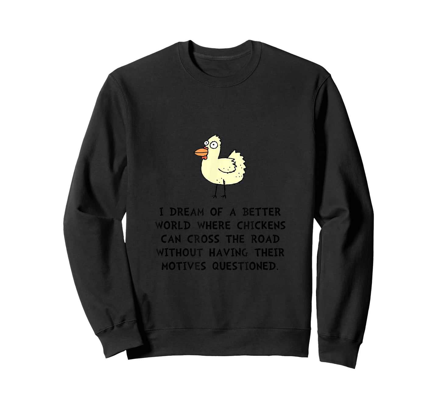 Chicken Cross Road Motives Funny T-Shirt T-Shirt