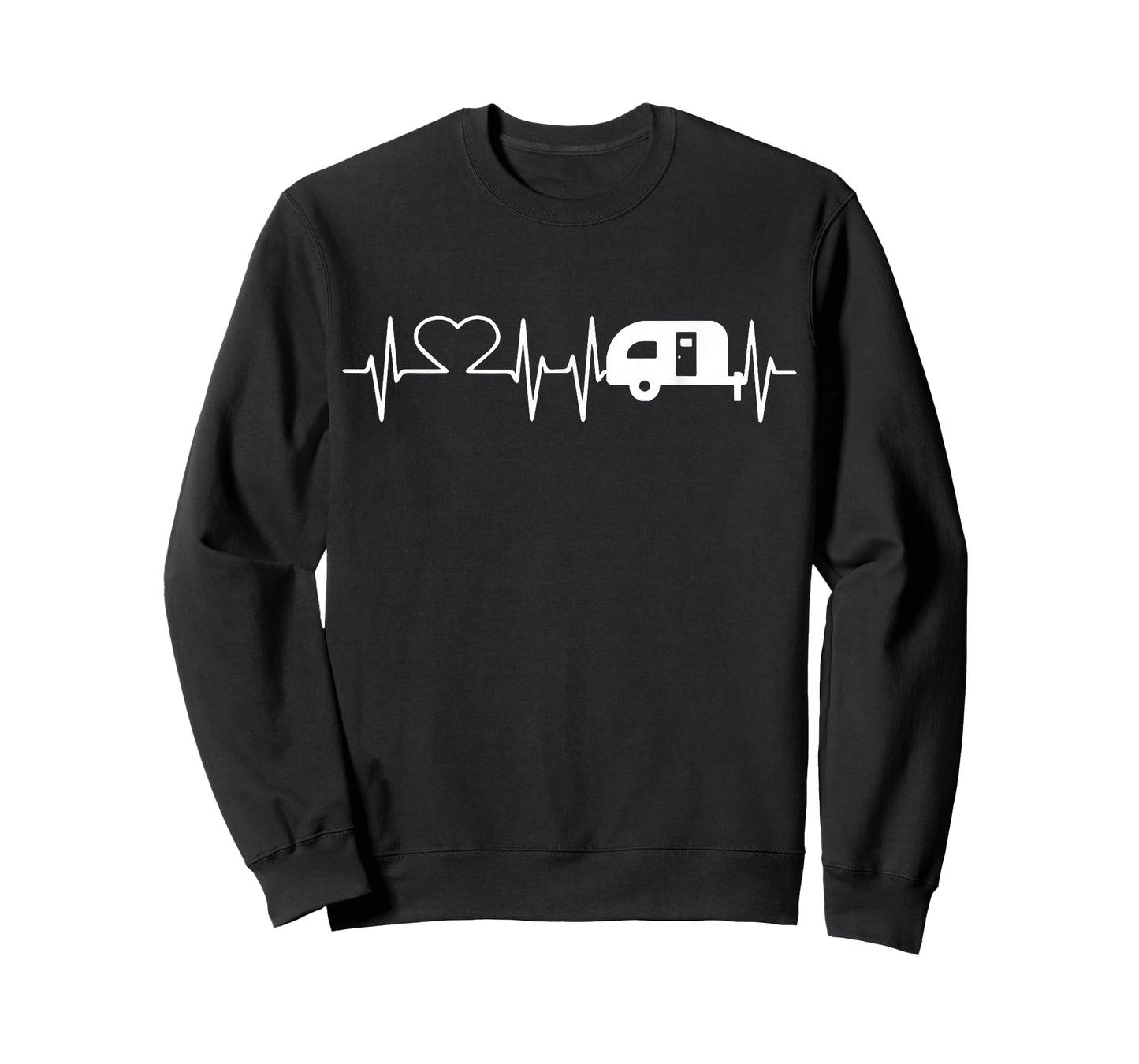 Cute Heartbeat Camper Tshirt Camping Campfire Lovers Gift T-Shirt