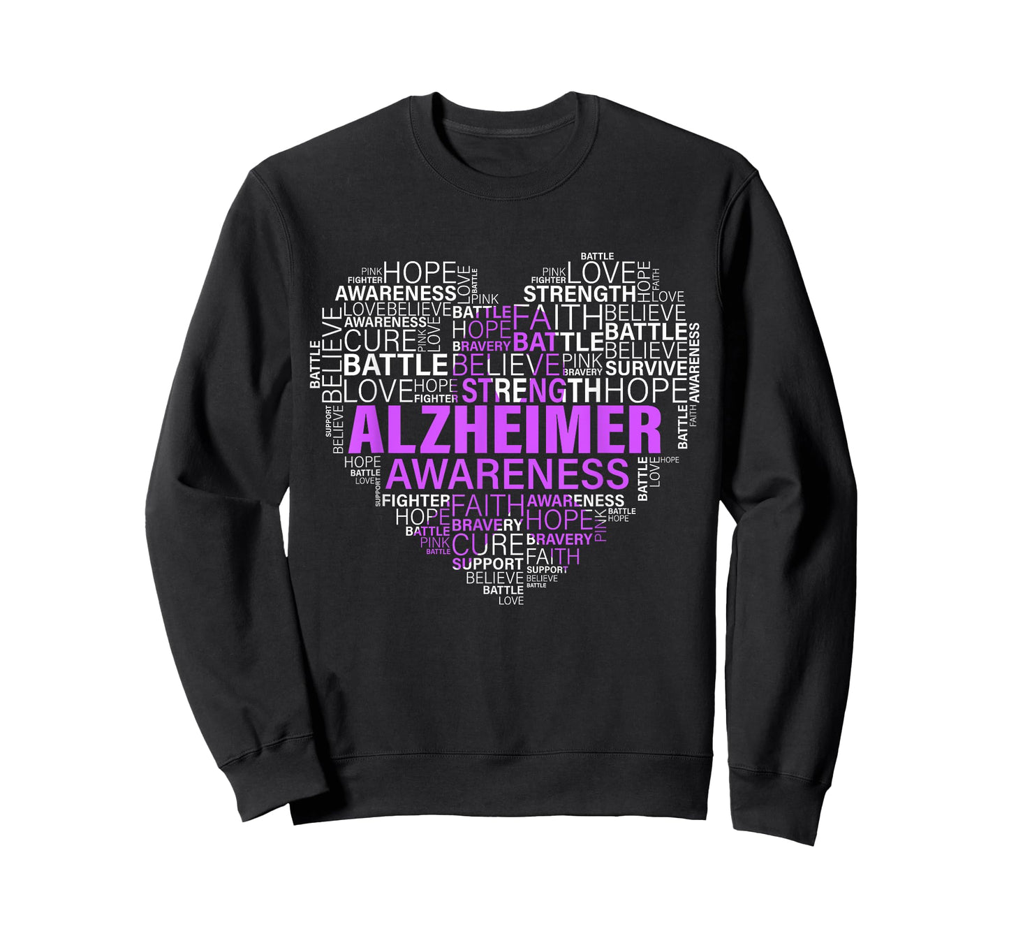 alzheimer awareness words support proud alzheimer warrior T-Shirt