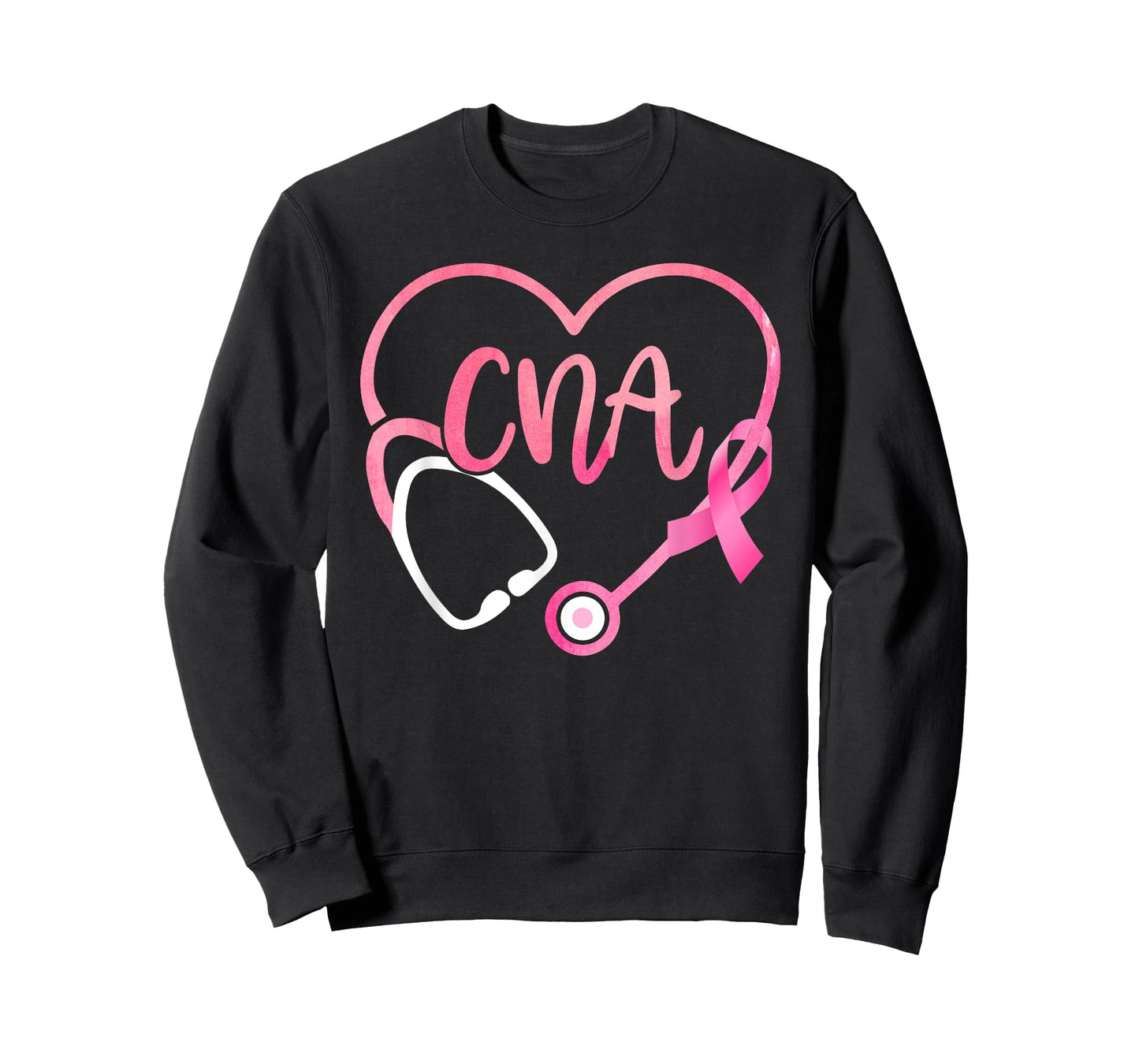 CNA Heart Stethoscope Pink Ribbon Breast Cancer Awareness T-Shirt