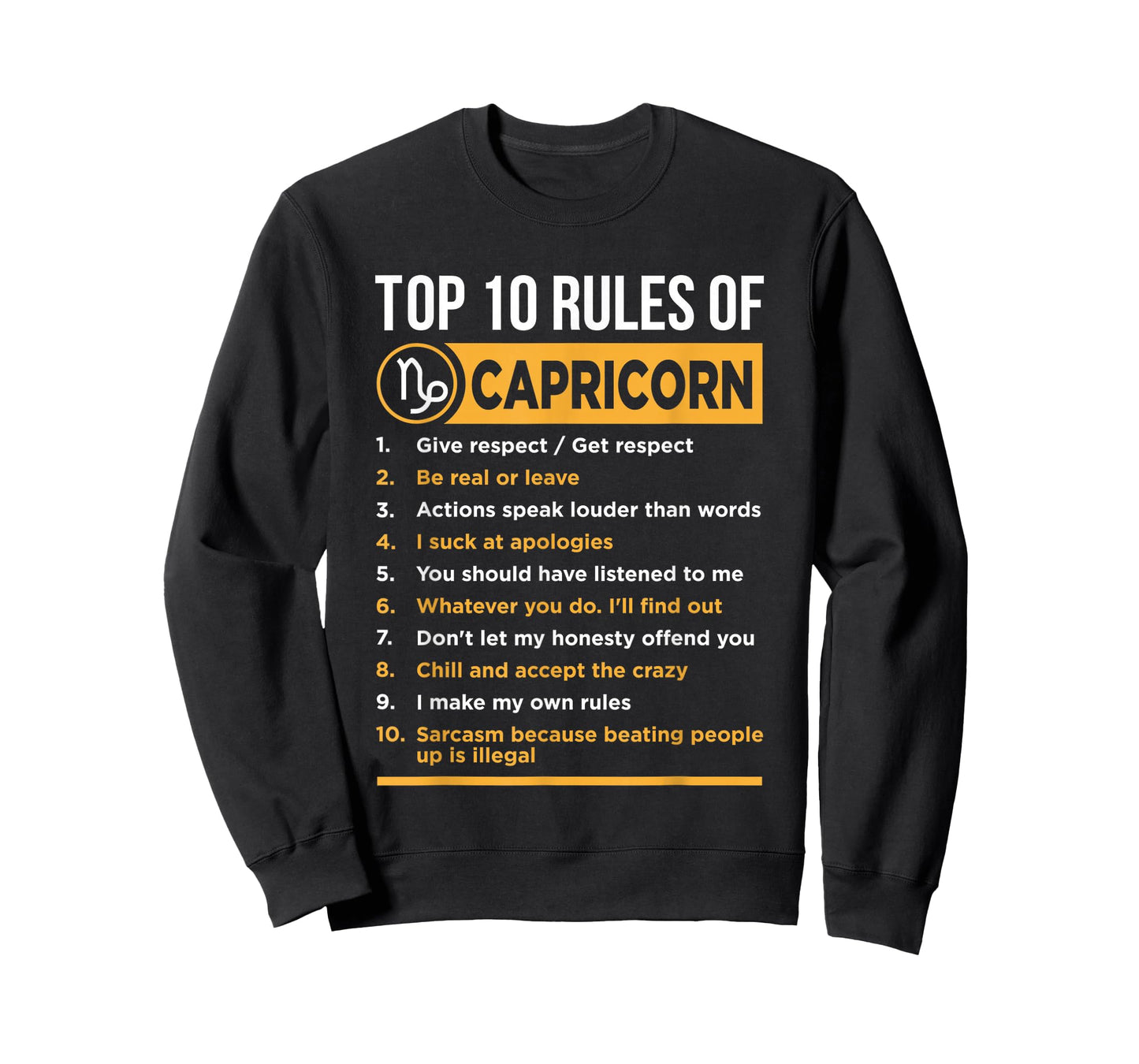 Capricorn Traits Facts Horoscope Zodiac Astrological Sign T-Shirt
