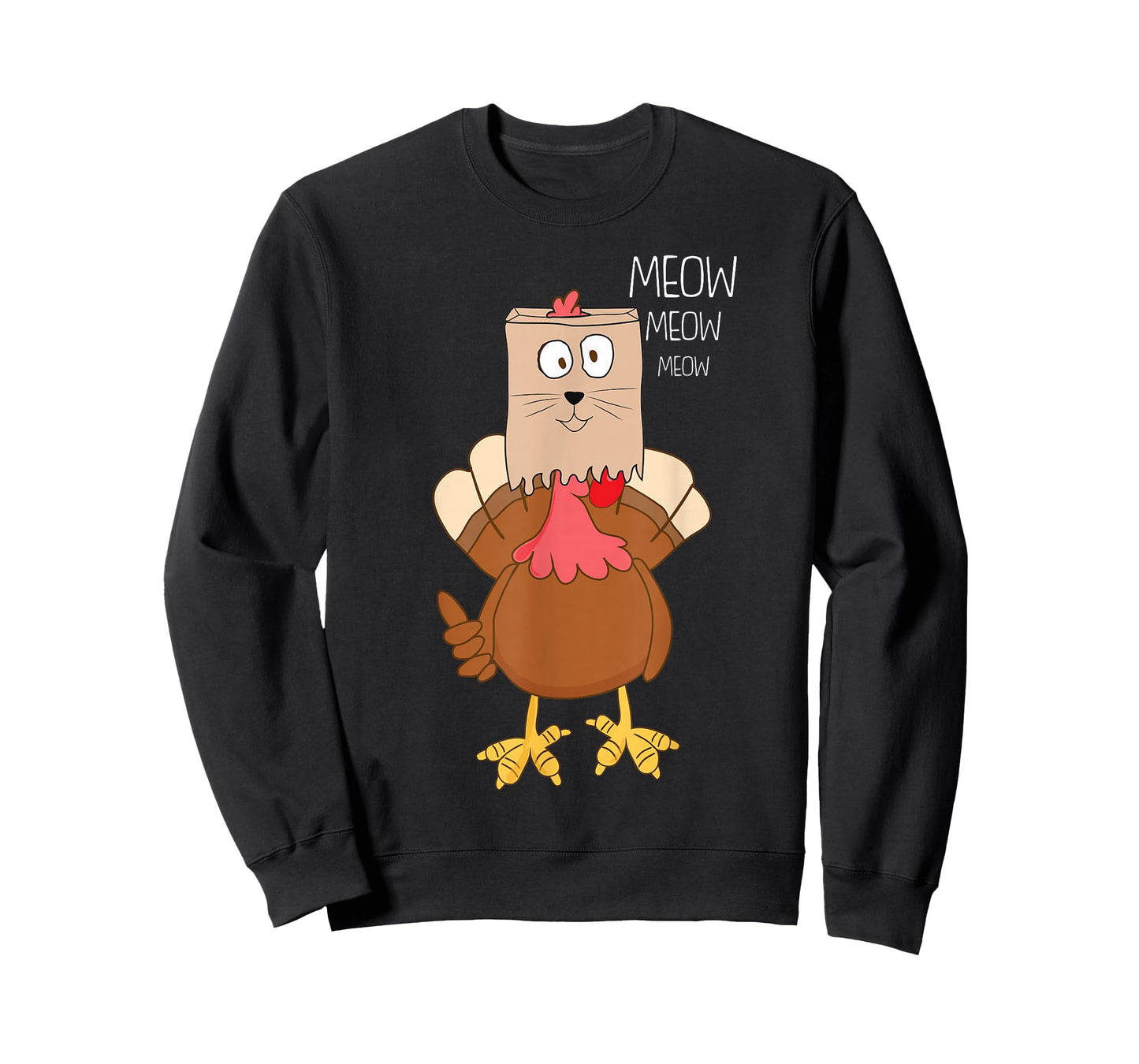 Meow Meow Funny Turkey Thanksgiving T-Shirt