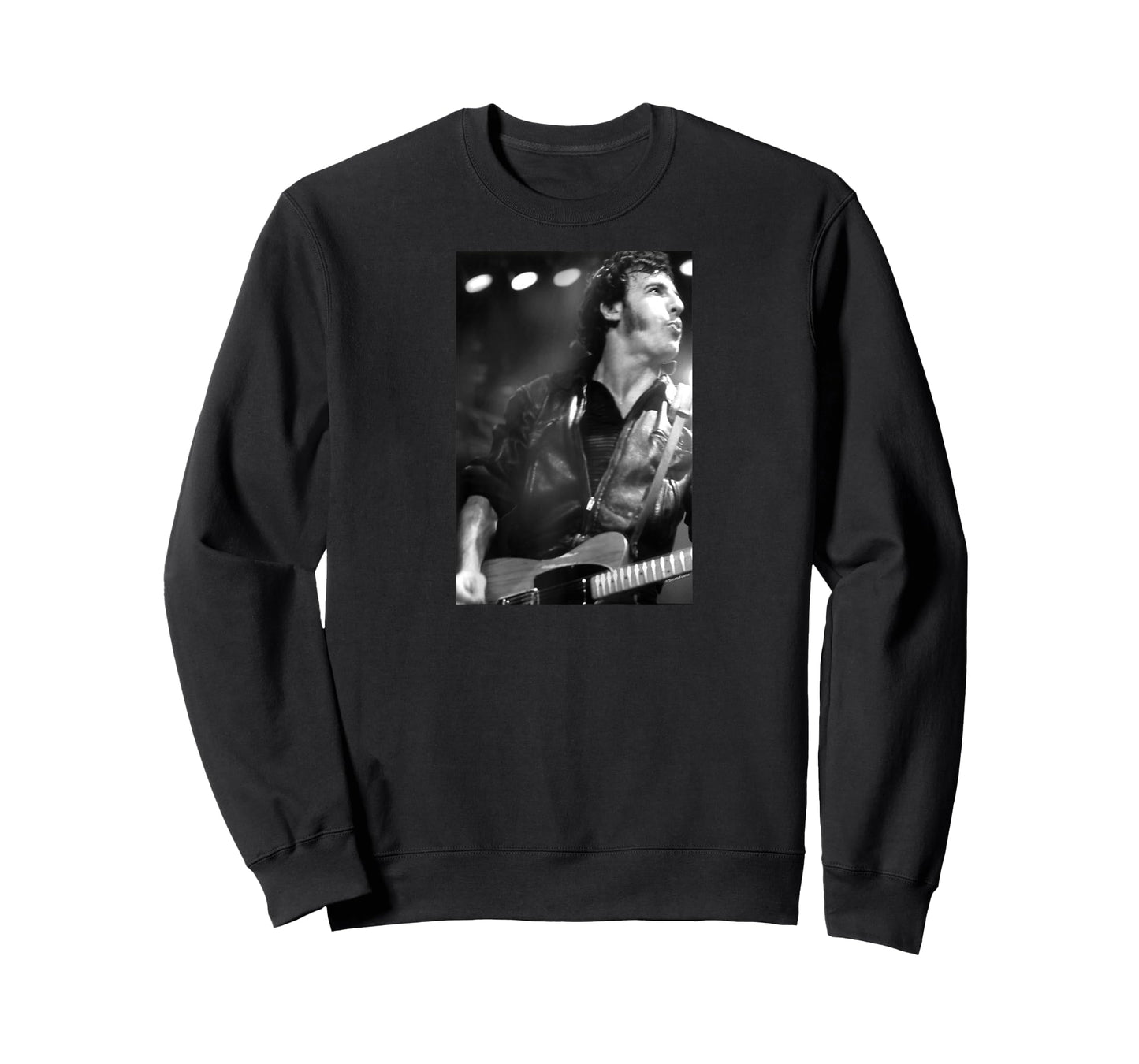 Bruce Springsteen Live On Stage By Simon Fowler Raglan Baseball Tee