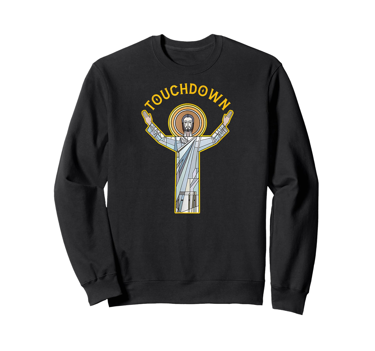 Jesus Touchdown Fun Christian Faith Saying Meme Christ Pray T-Shirt