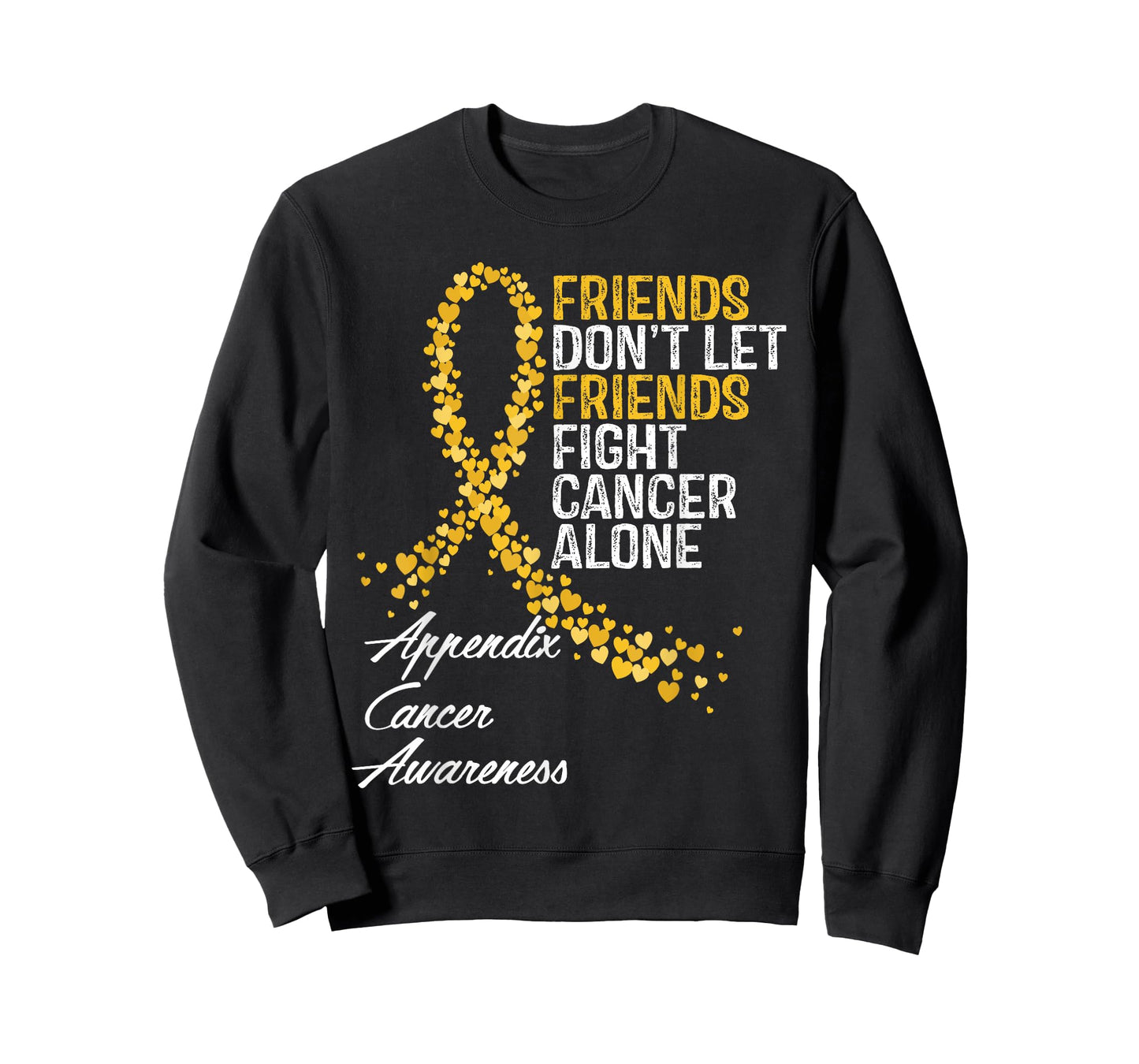 Appendix Cancer Awareness Friends Fighter Warrior Support T-Shirt