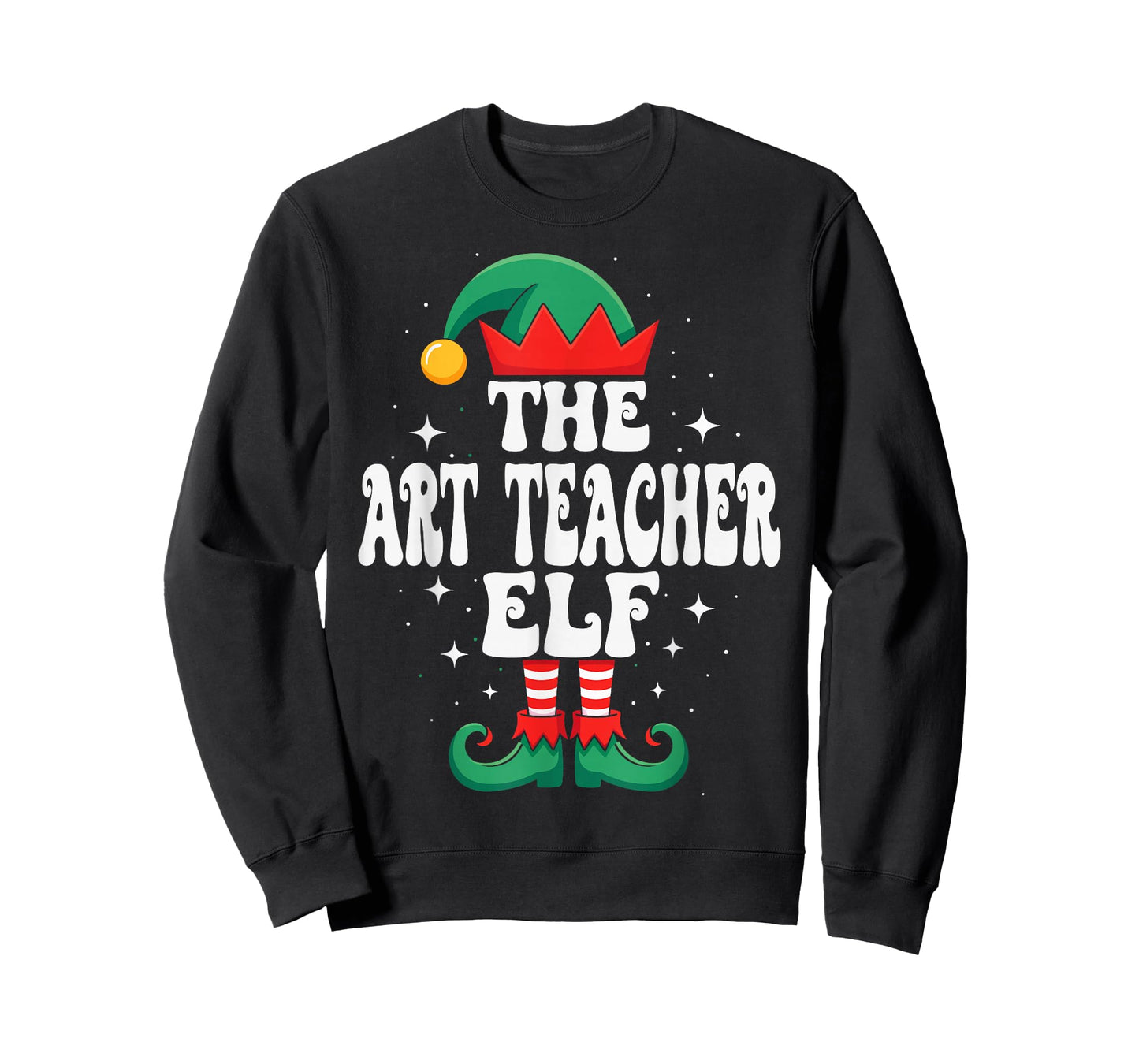 The Art Teacher Elf Funny Christmas Matching Family Group T-Shirt