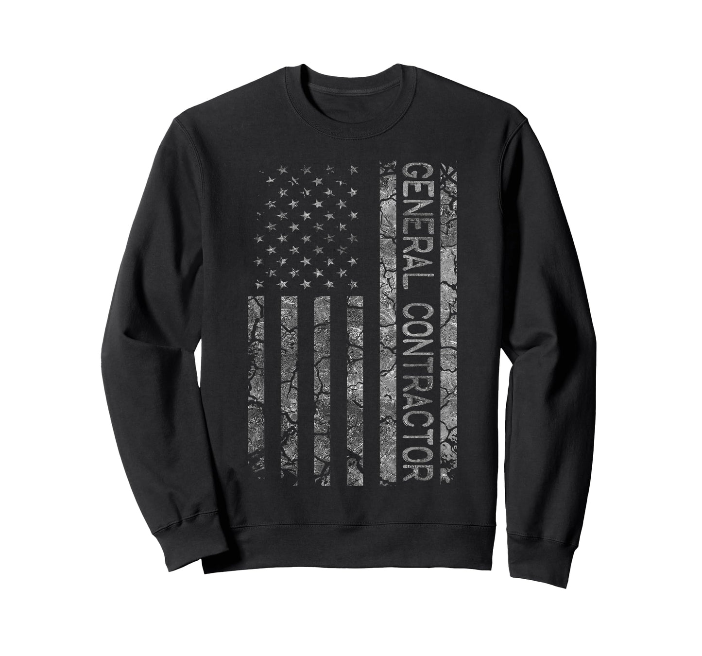 American Flag Job Title Worker Funny General Contractor Women Men T-Shirt