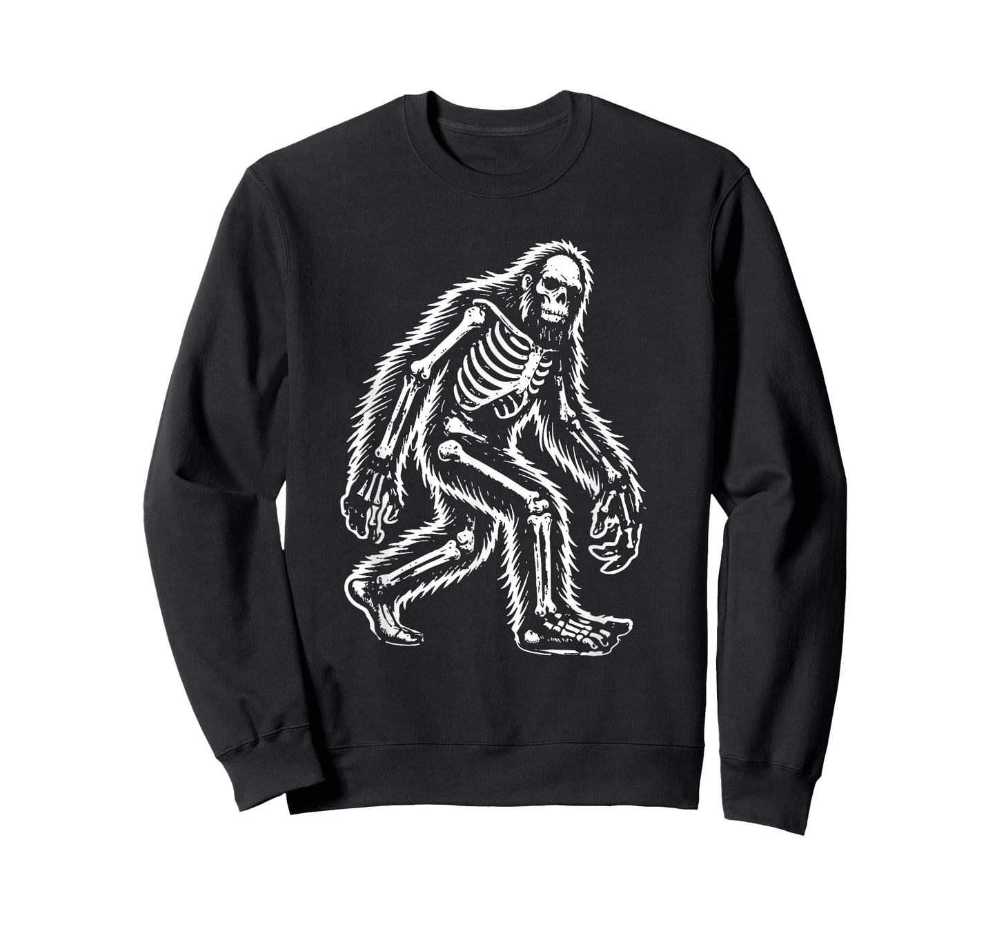 Funny Bigfoot Sasquatch Halloween Skeleton Men Kids T-Shirt