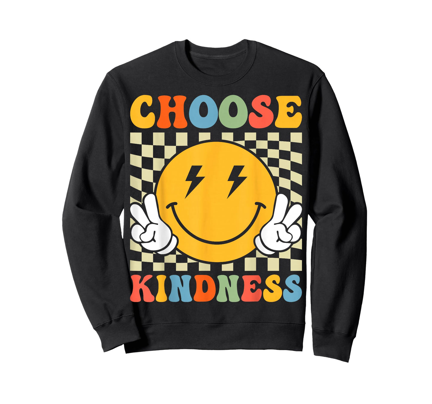 Choose Kindness Retro Groovy Be Kind Inspirational Kids T-Shirt