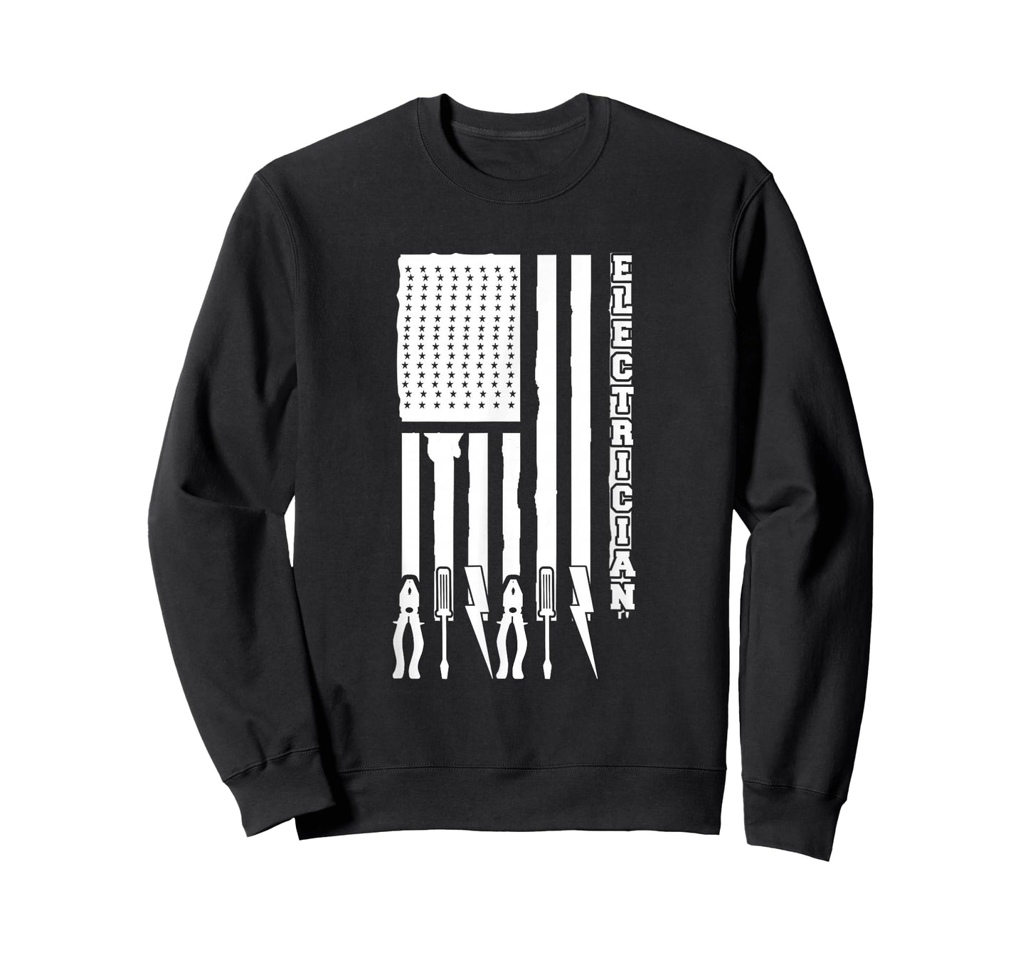 Electrician Gifts - Electrician On USA Flag W/ Tools T-Shirt