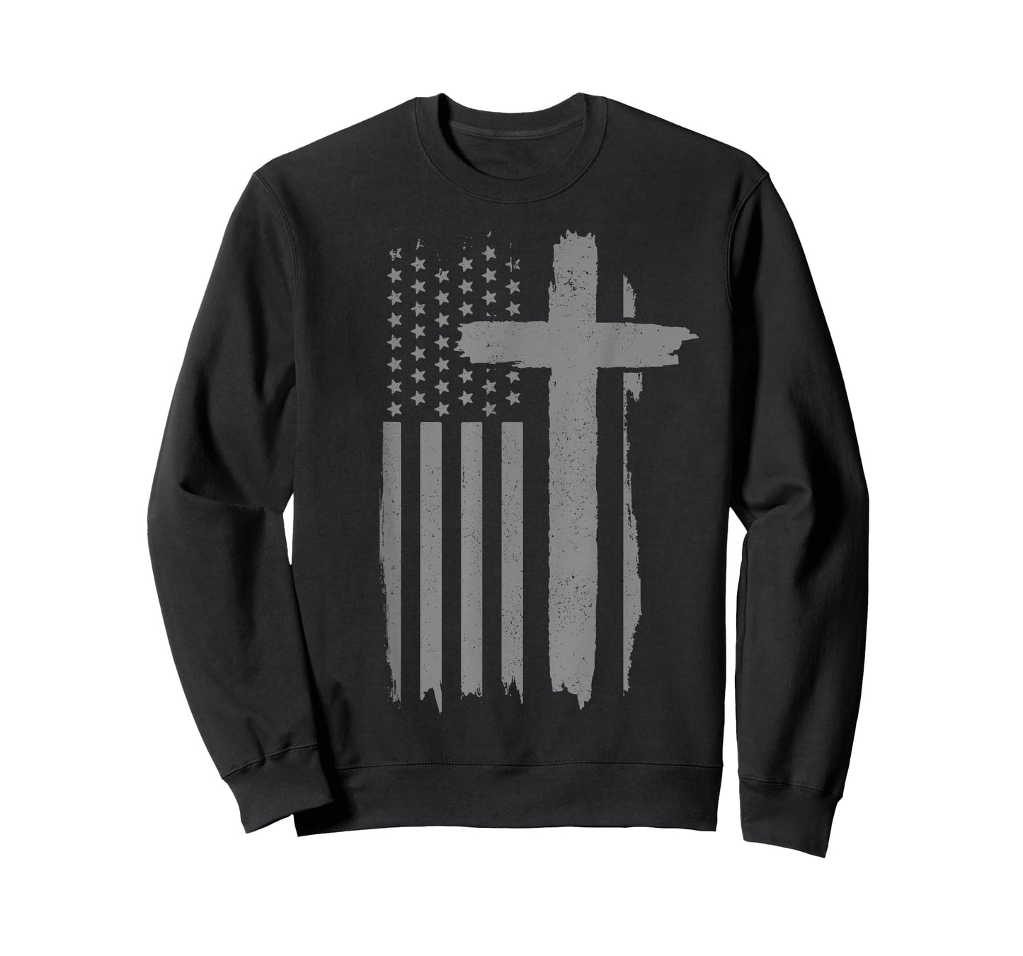 Patriotic Christian American Flag Cross Jesus Religious T-Shirt