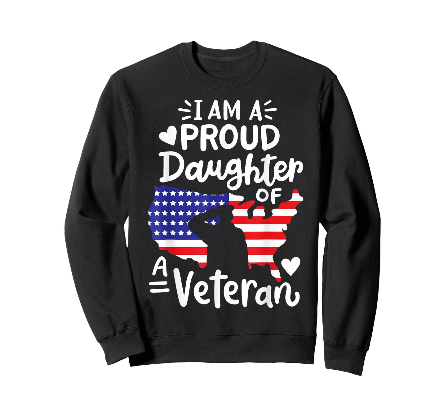 I'm A Proud Daughter of A Veteran Father's Day Girls T-Shirt
